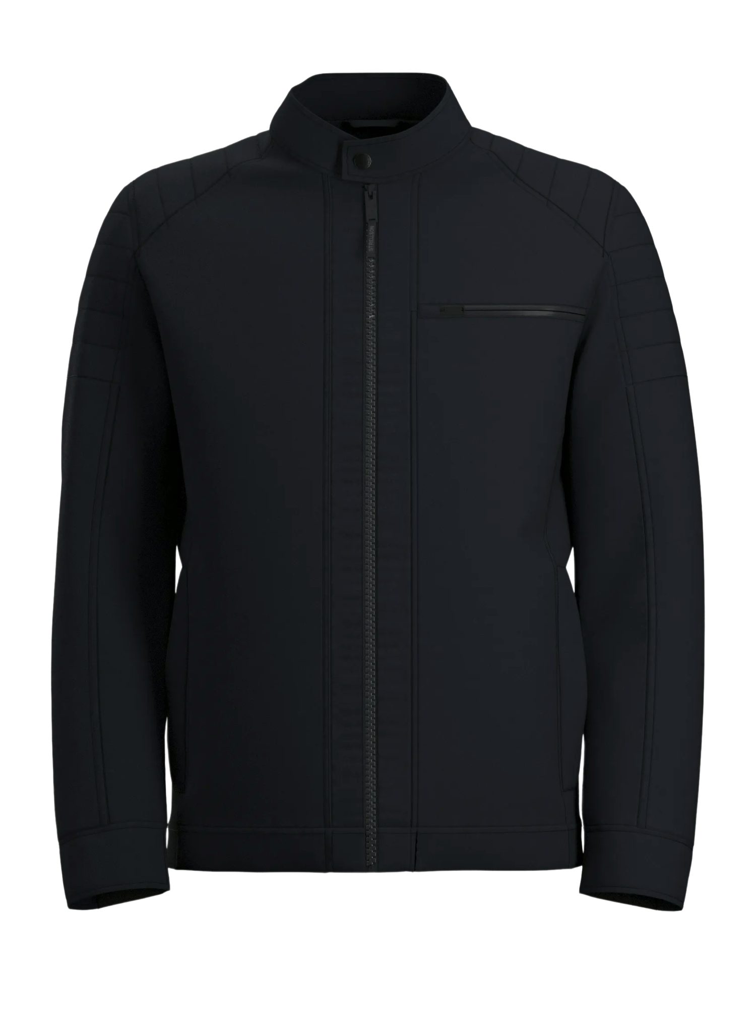 Strellson Funktionsjacke schwarz,Casual,Polyester,Unifarben,Stehkragen,Lang,Regular Fit