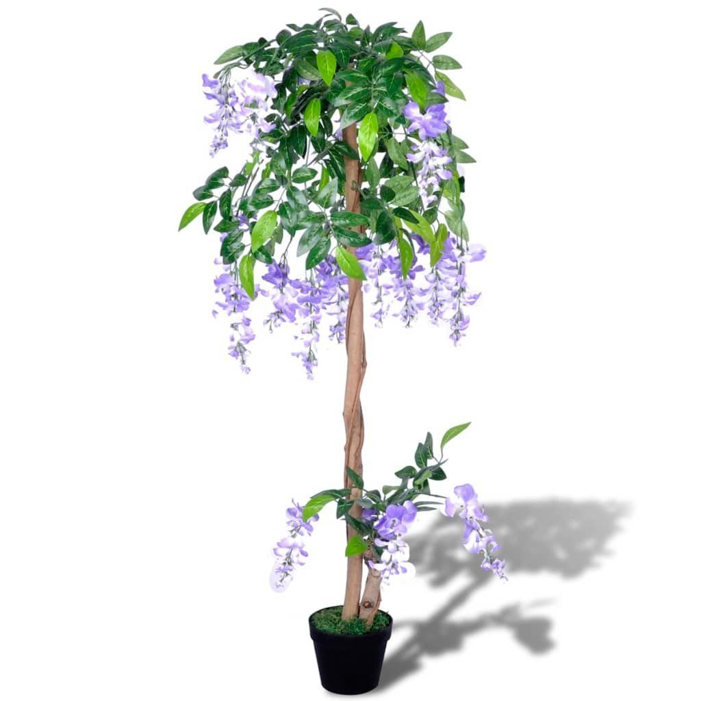 Kunstpflanze Künstliche Glyzinie mit Topf 120 cm, furnicato, Höhe 120 cm