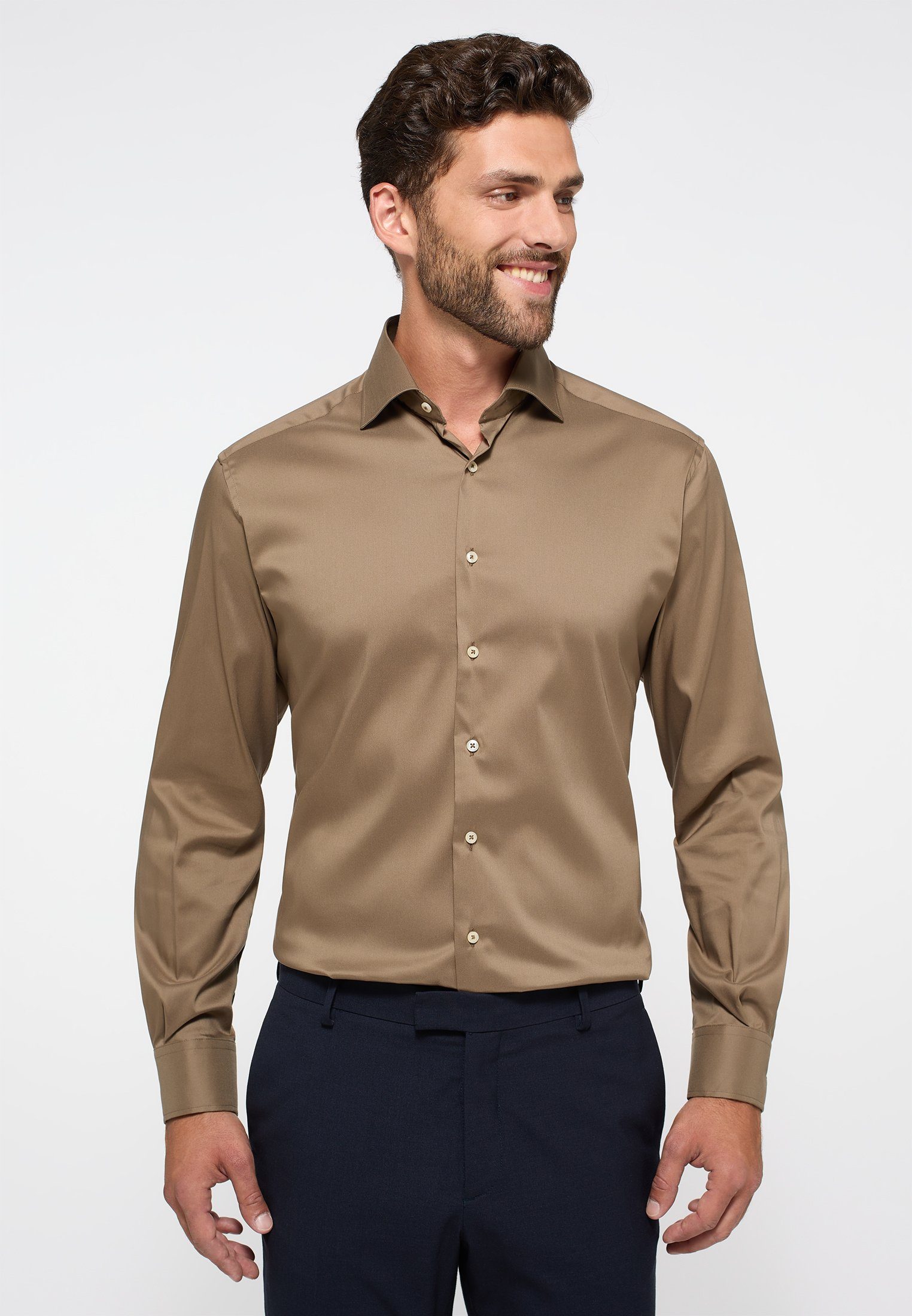 Eterna Langarmhemd MODERN FIT EASY IRON (bügelleicht)