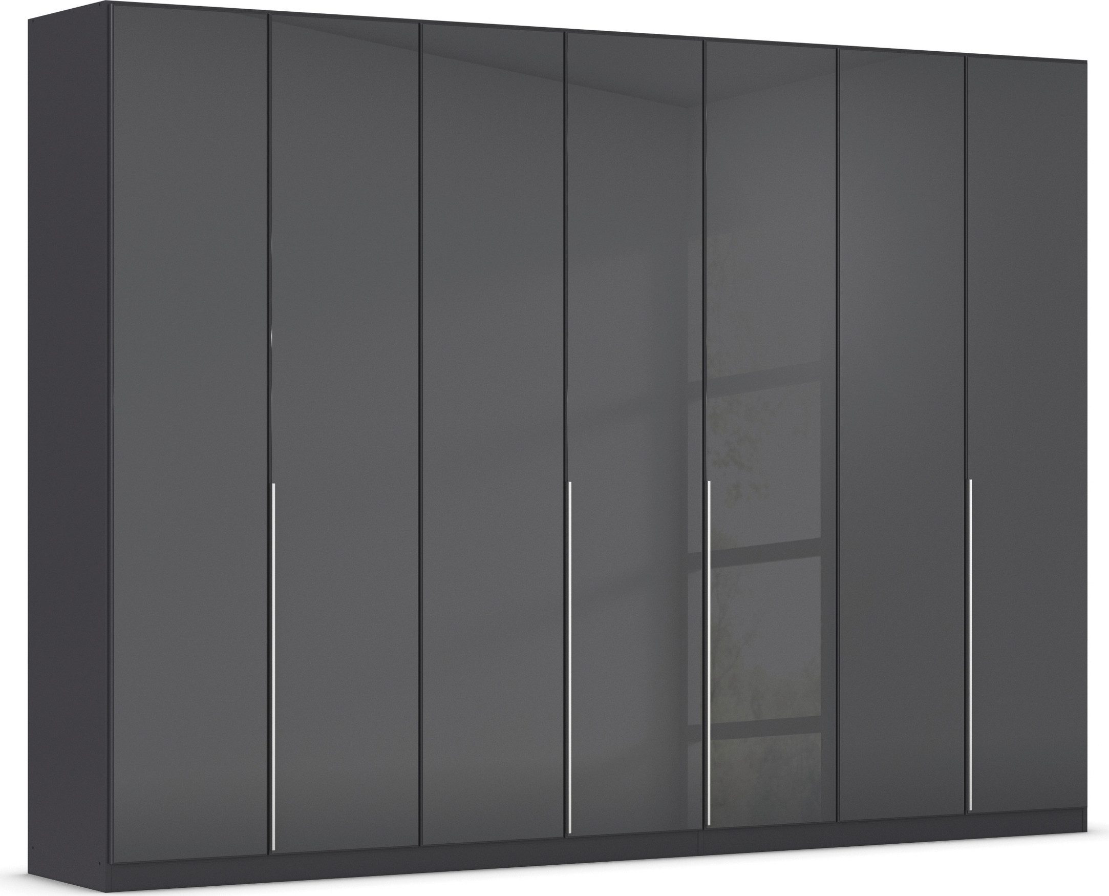 OTTO home Drehtürenschrank Kleiderschrank Kleiderschränke Schrank Garderobe AGORDO mit Glasfront (in zwei Griff-Farben, Breiten 91-405 cm) durchdachte Innenausstattung, in 8 Breiten und 2 Höhen MADE IN GERMANY