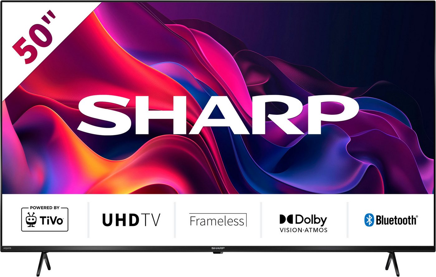 Sharp 4T-C50GK_ LED-Fernseher (126 cm/50 Zoll, 4K Ultra HD, Smart-TV) schwarz ! RABATT: 42.92% Sharp 4T-C50GK_ LED-Fernseher (126 cm/50 Zoll, 4K Ultra HD, Smart-TV) schwarz ! RABATT: 42.92%