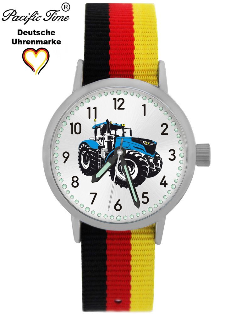und rot Mix Match - Pacific Versand Design Time Quarzuhr Gratis Traktor Wechselarmband, schwarz Armbanduhr Kinder gelb blau