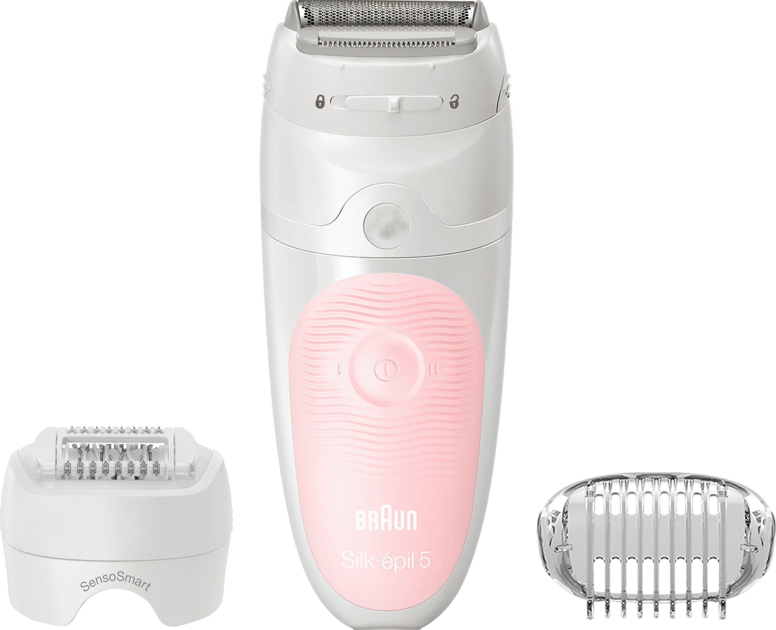 Braun Epilierer Silk-épil 5 5-620, Hochfrequenz-Massageaufsatz Wet&Dry