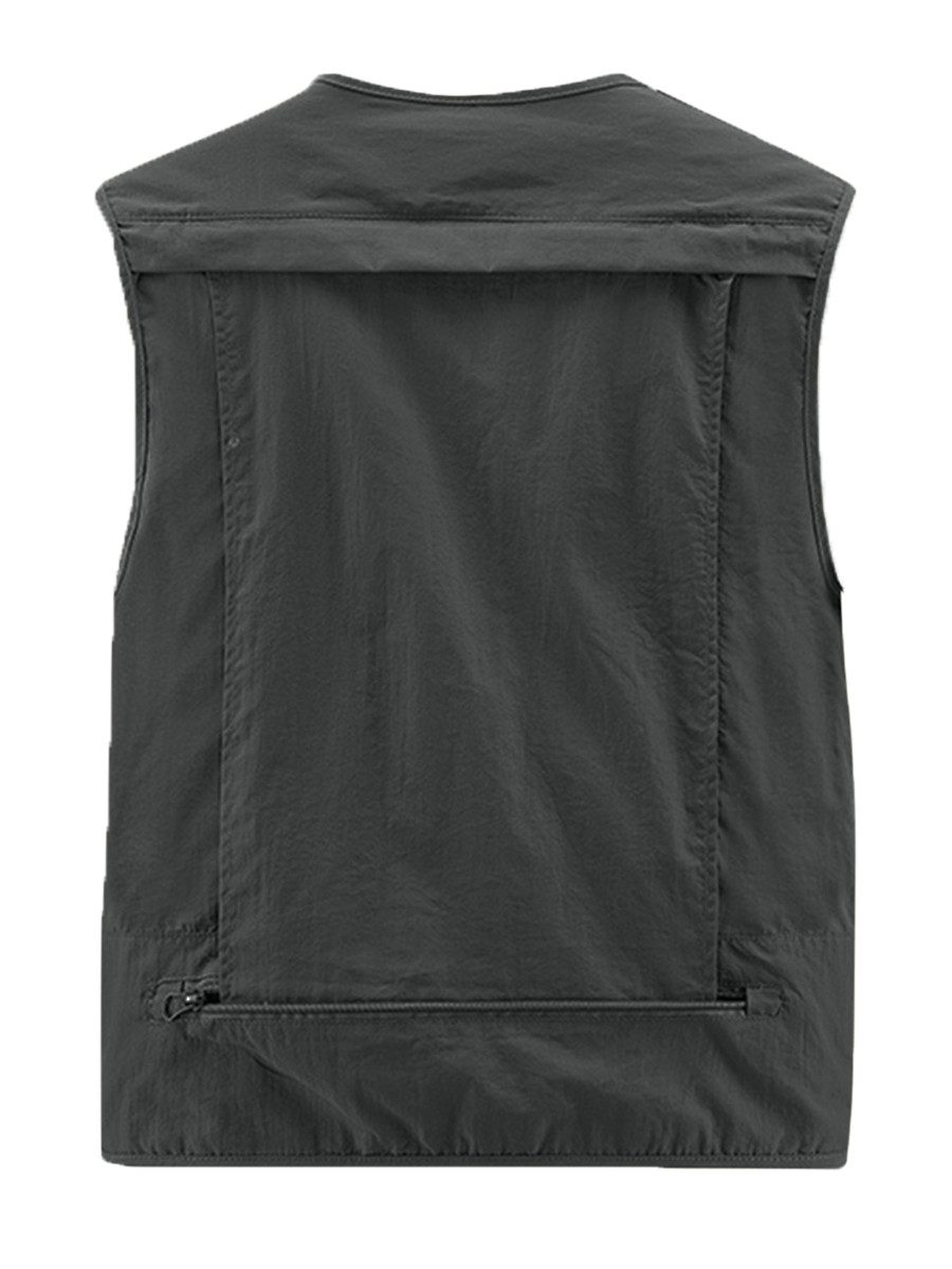 YOUTHUP Funktionsweste Herren Utility-Weste V-Ausschnitt günstig online kaufen