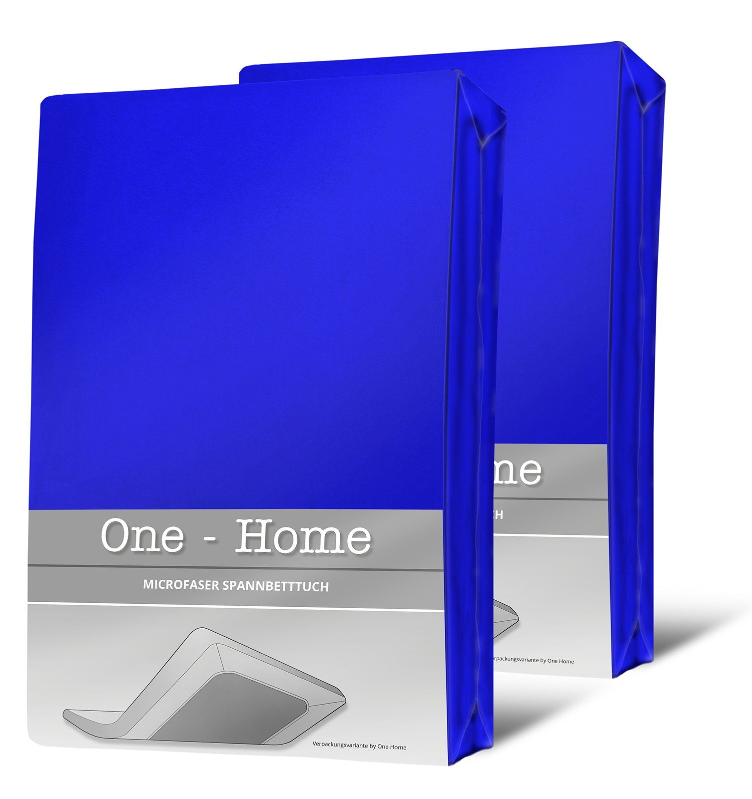 One Home Spannbettlaken, Microfaser, Gummizug: rundum, (2 Stück), Double Pack