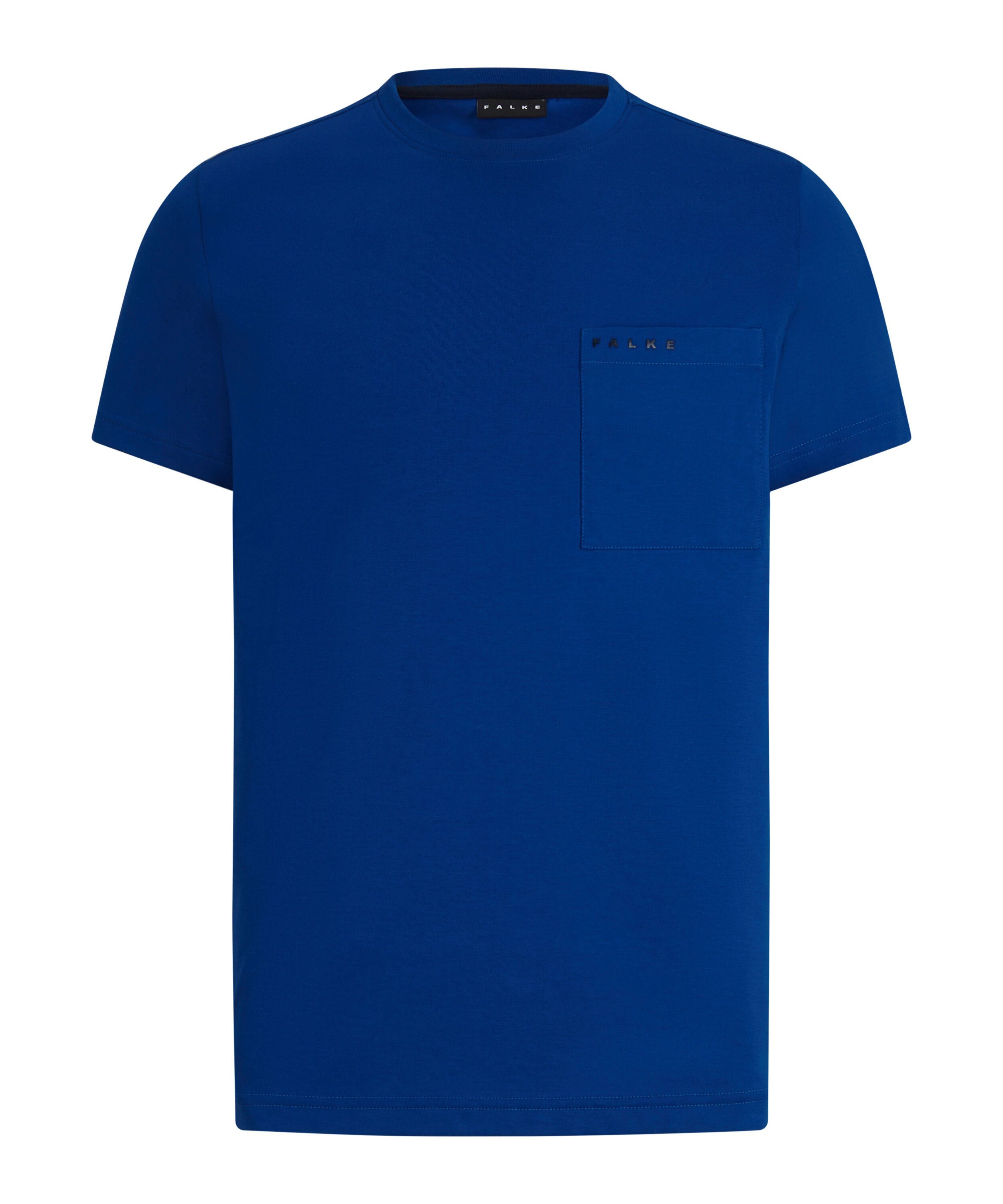 blue Pima-Baumwolle petrol aus T-Shirt hochwertiger (1-tlg) (6493) FALKE
