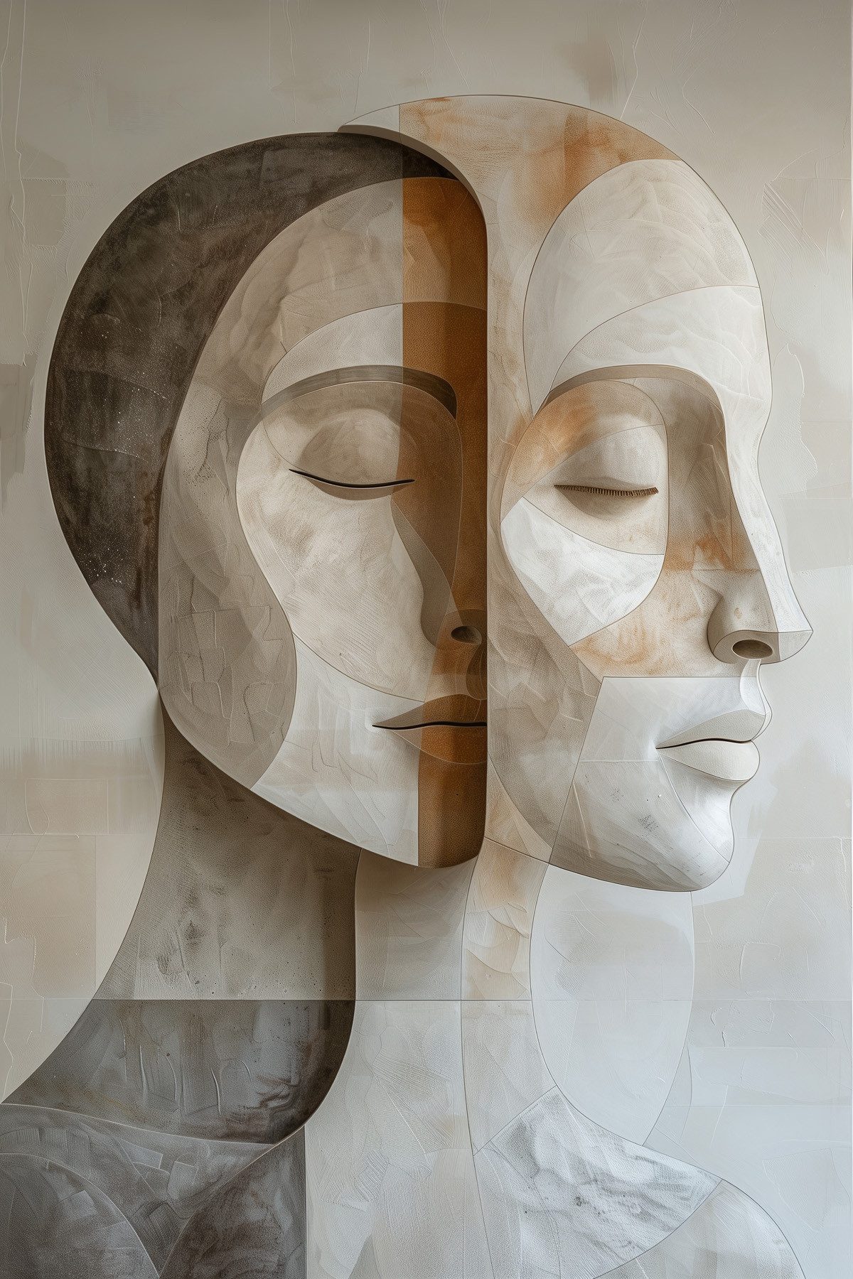 A.S. Création Leinwandbild Leinwand Cubistic Couple 50 x 75 cm