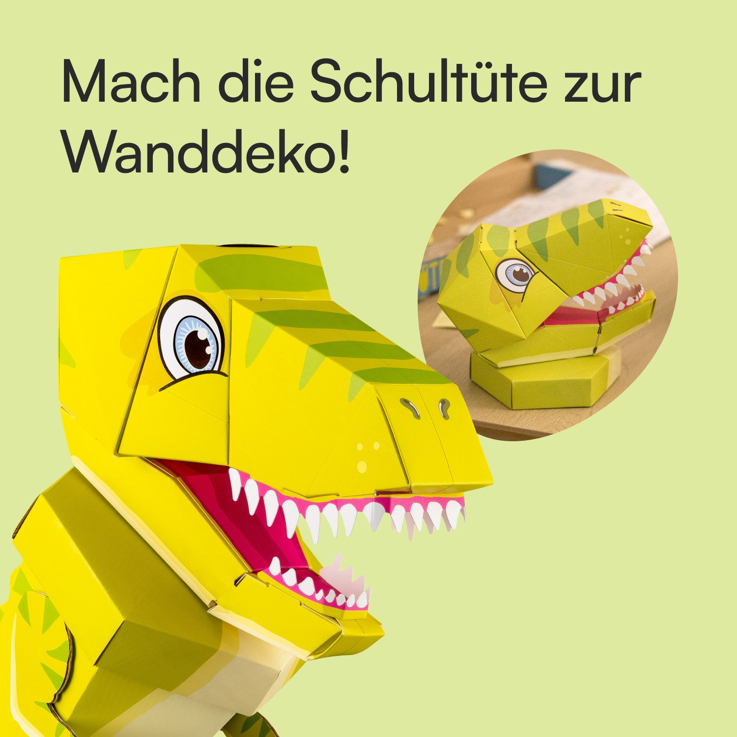 shelfmade Schultüte Schultüte zum selber basteln, Drache & Dino Schulrex, steht von selbst – Bild 4 von 5