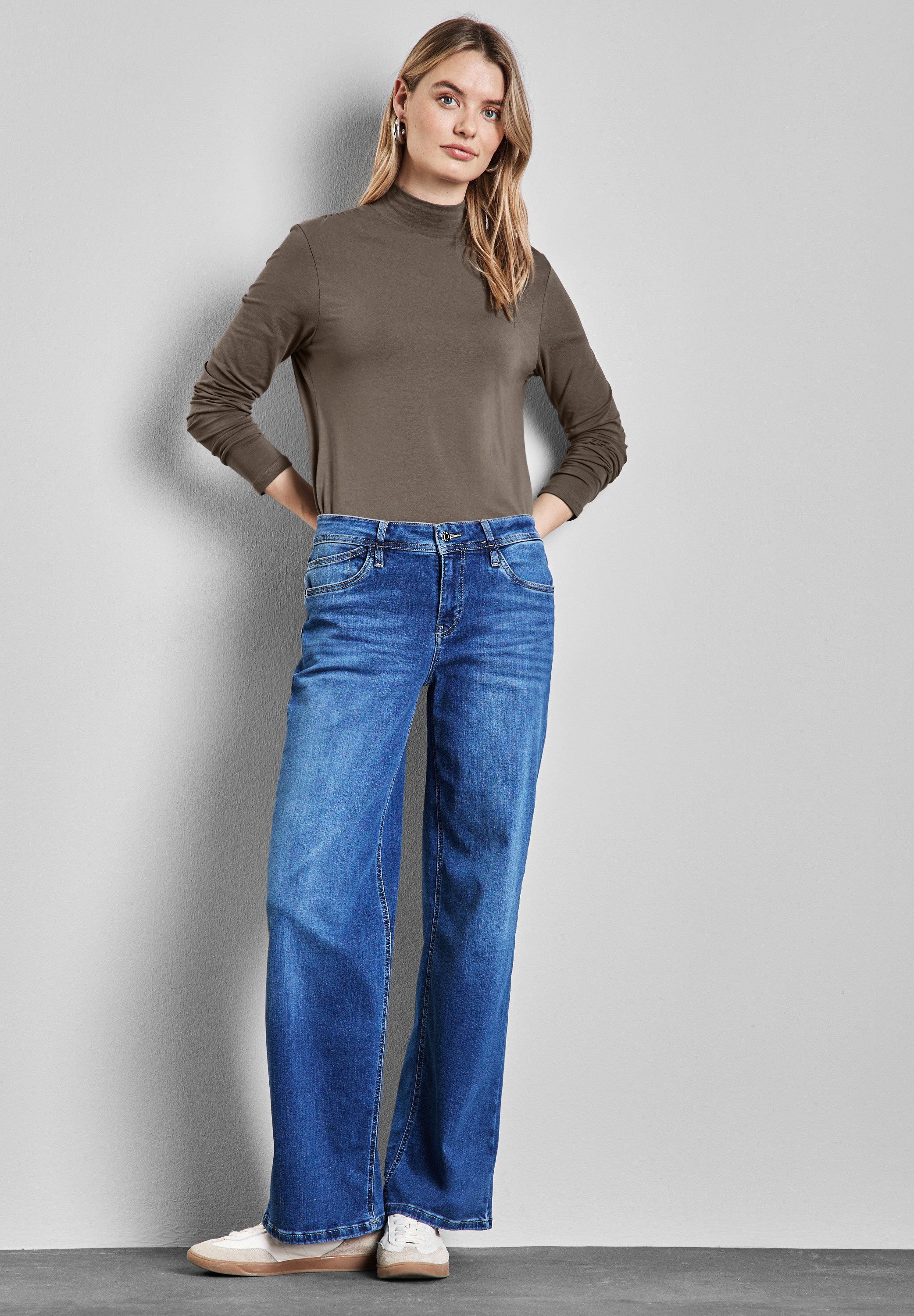 STREET ONE Langarmshirt mit Turtleneck günstig online kaufen