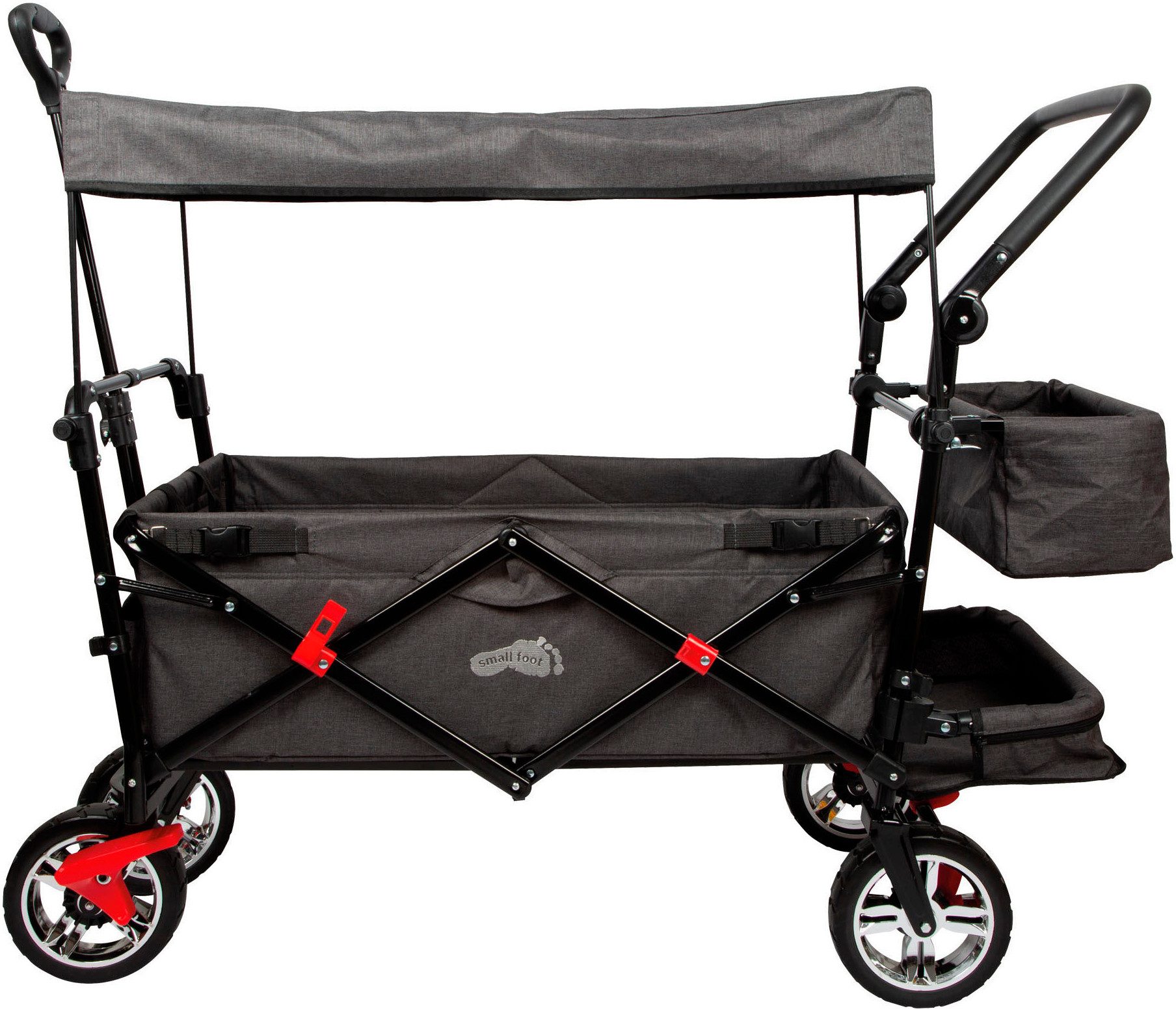 Small Foot Bollerwagen Bollerwagen mit Dach, mit Regencover, faltbar