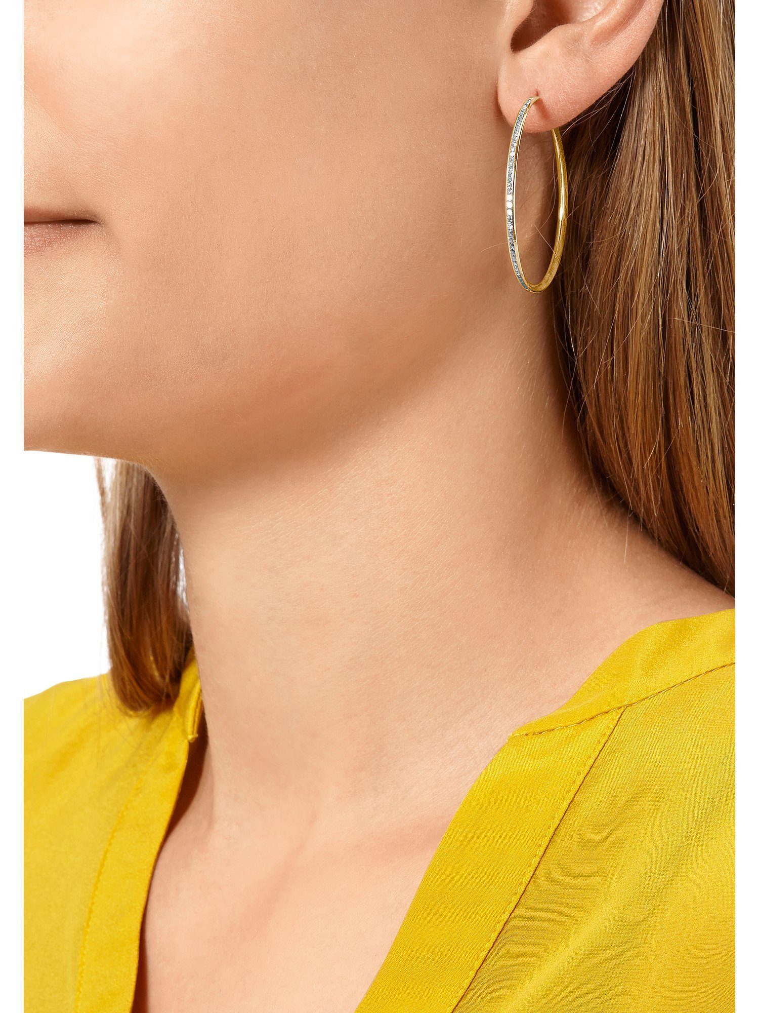 FAVS Paar Creolen FAVS Damen-Creolen 375er Gelbgold 130 Zirkonia (Paar) günstig online kaufen