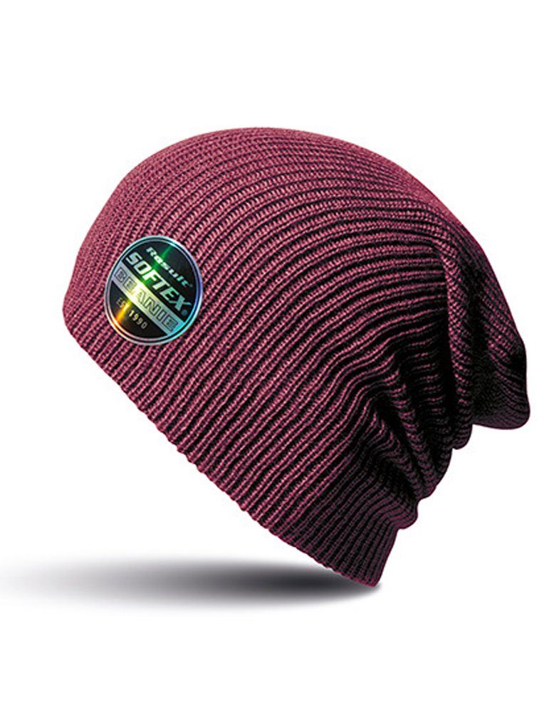 weich, Red Claret Doppellagig, Herbst (länger Beanie leicht geschnitten) Goodman sehr Winter Long Sehr Design Mütze