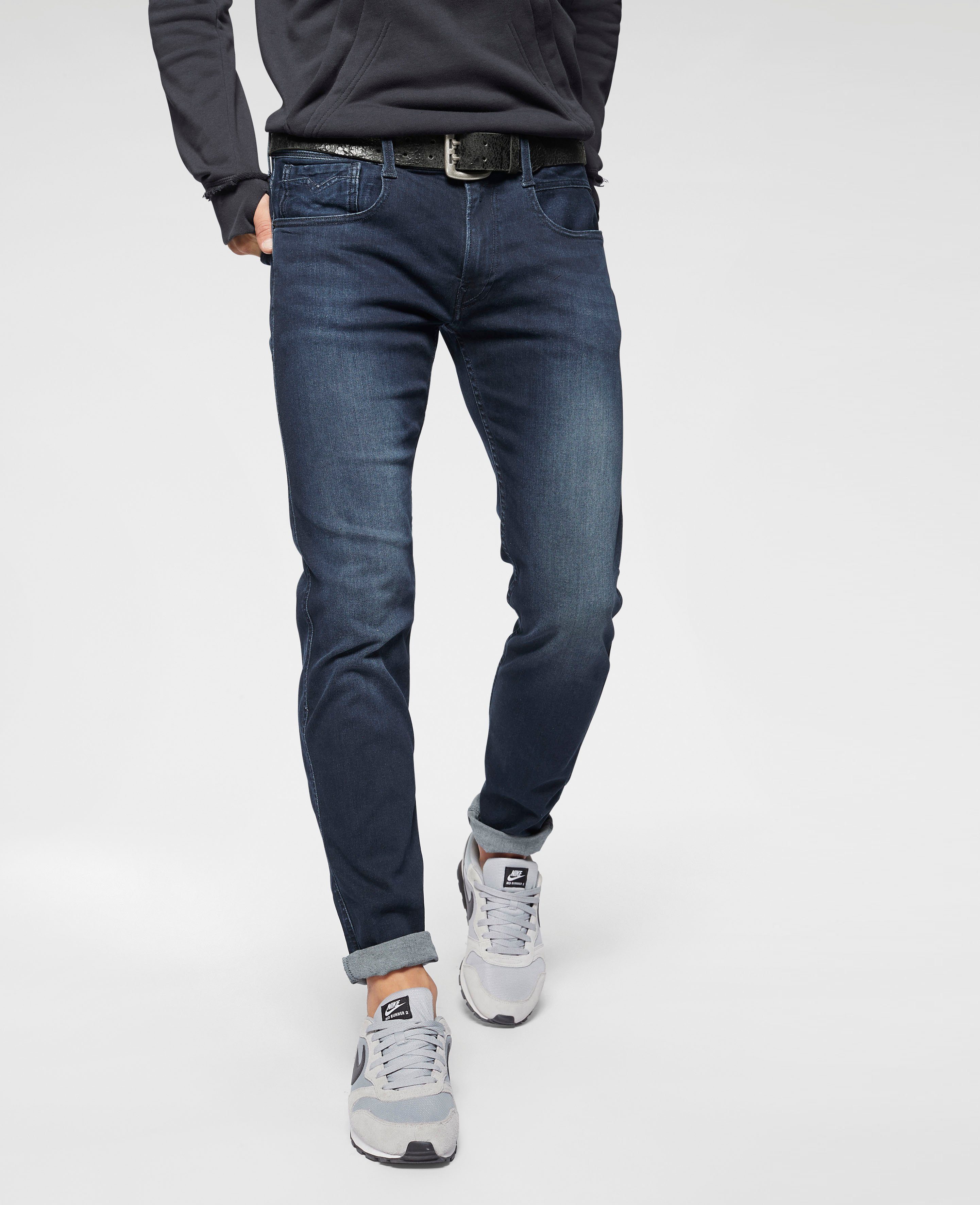 Replay Slim-fit-Jeans Anbass Superstretch darkblue