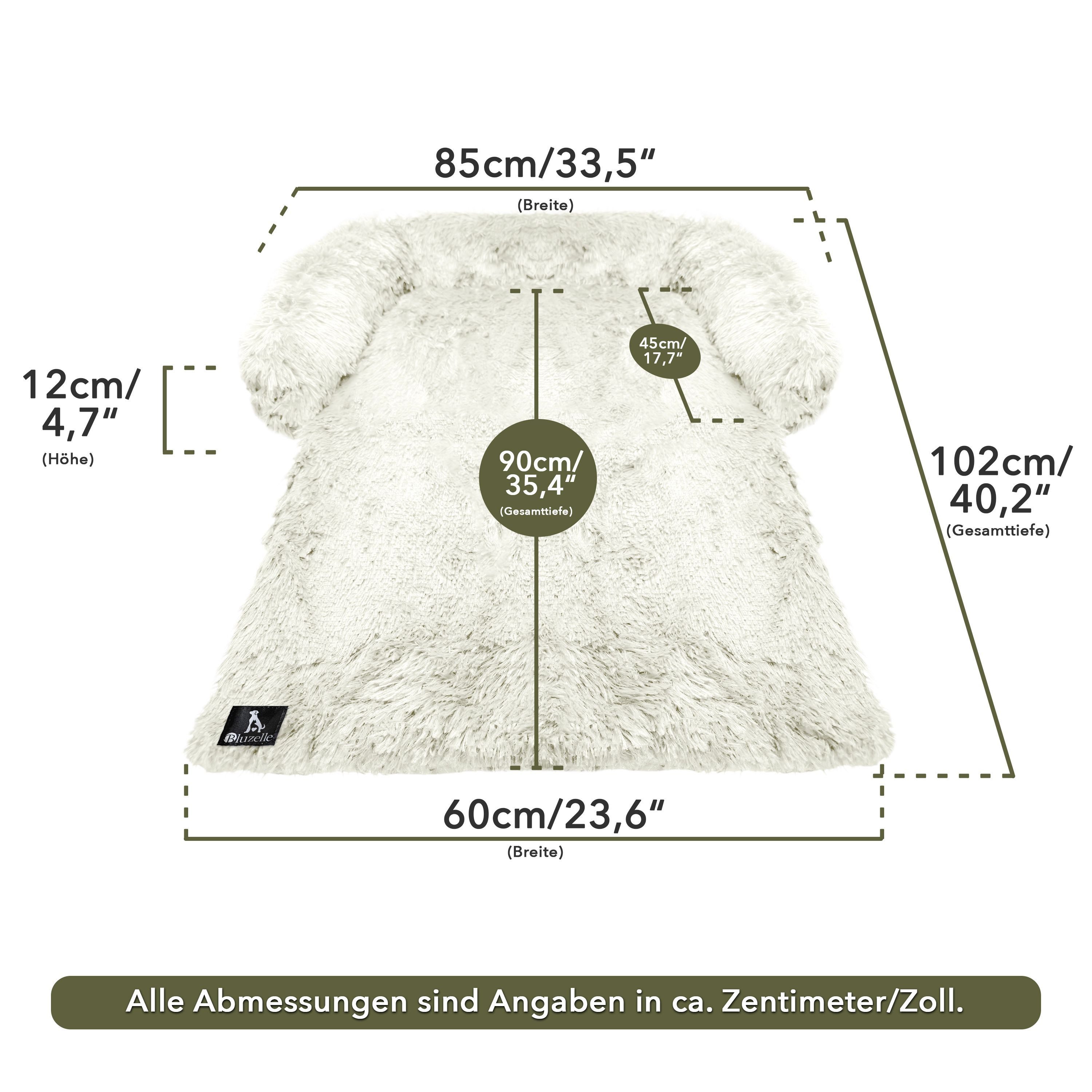 Bluzelle Tierbett Hundebett Sofa Schutz Auflage für grosse Hunde / - L, Plüsch Kunstfell / Bezug Abnehmbar & Waschbar, Wasserdichte Hundematte Couch Möbel Cover Schutzdecke Hundedecke