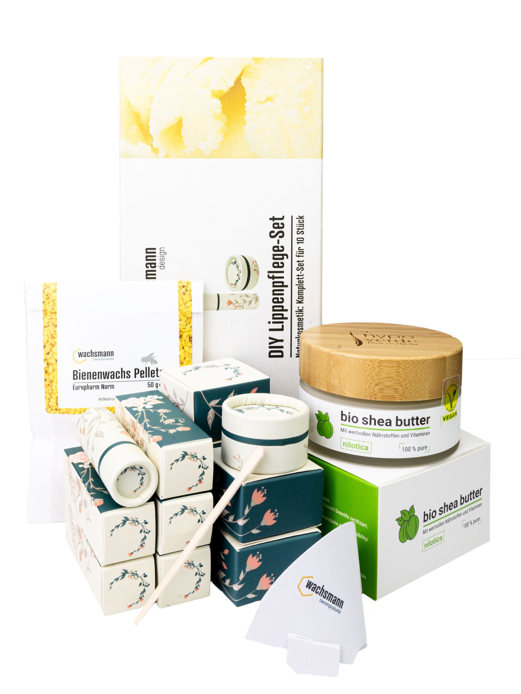 Wachsmann Bienenprodukte Lippenbalsam, Natur-Kosmetik aus Bienenwachs und Bio Shea-Butter selber machen, 100% natürlich
