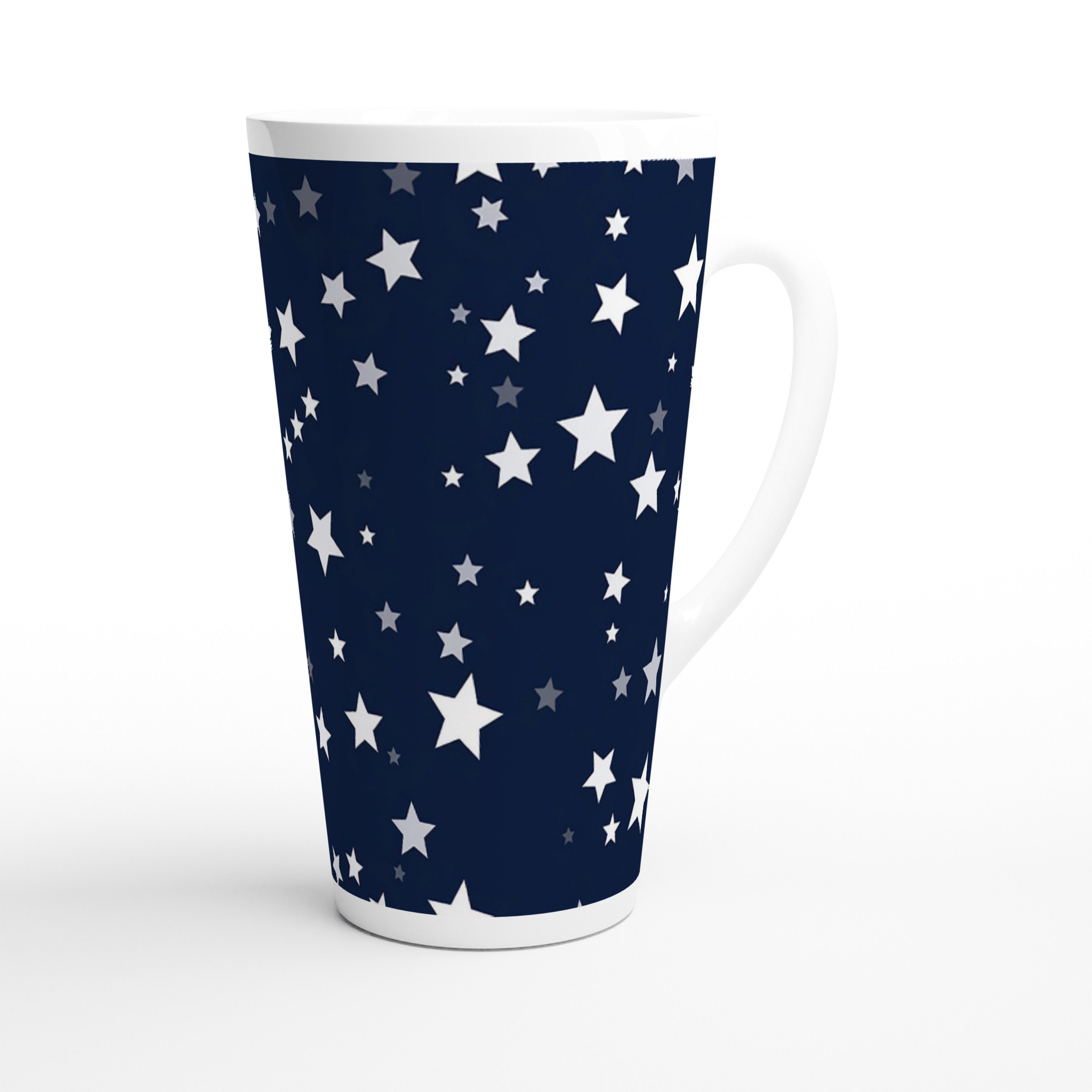Alltagszauber Latte-Macchiato-Tasse - Jumbo-Becher STERNENSTAUB, Keramik, extra groß, für ca. 500ml Inhalt