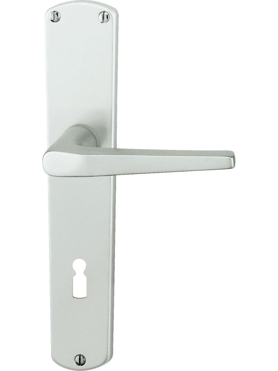 Alpertec Drückergarnitur Alpertec BB-Langschildgarnitur Phil Aluminium F1