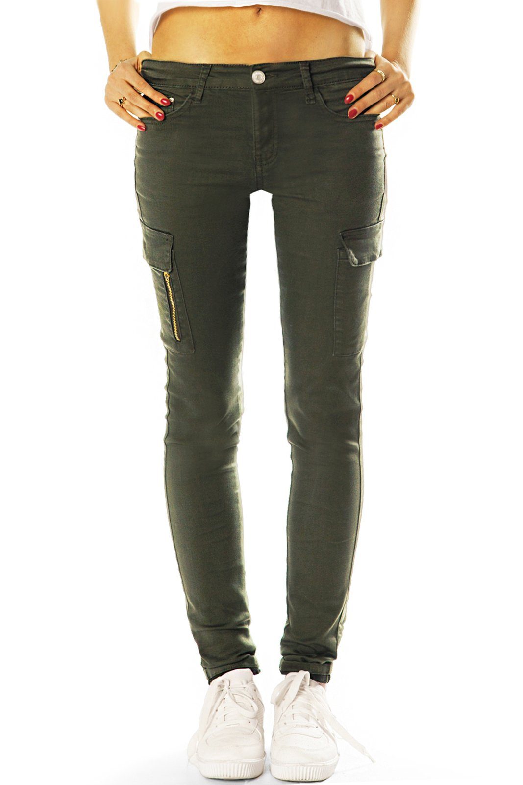 be styled Cargojeans Cargo Hosen Slimfit low waist Hose stretch fit - Damen - j36l-1 mit Stretch-Anteil