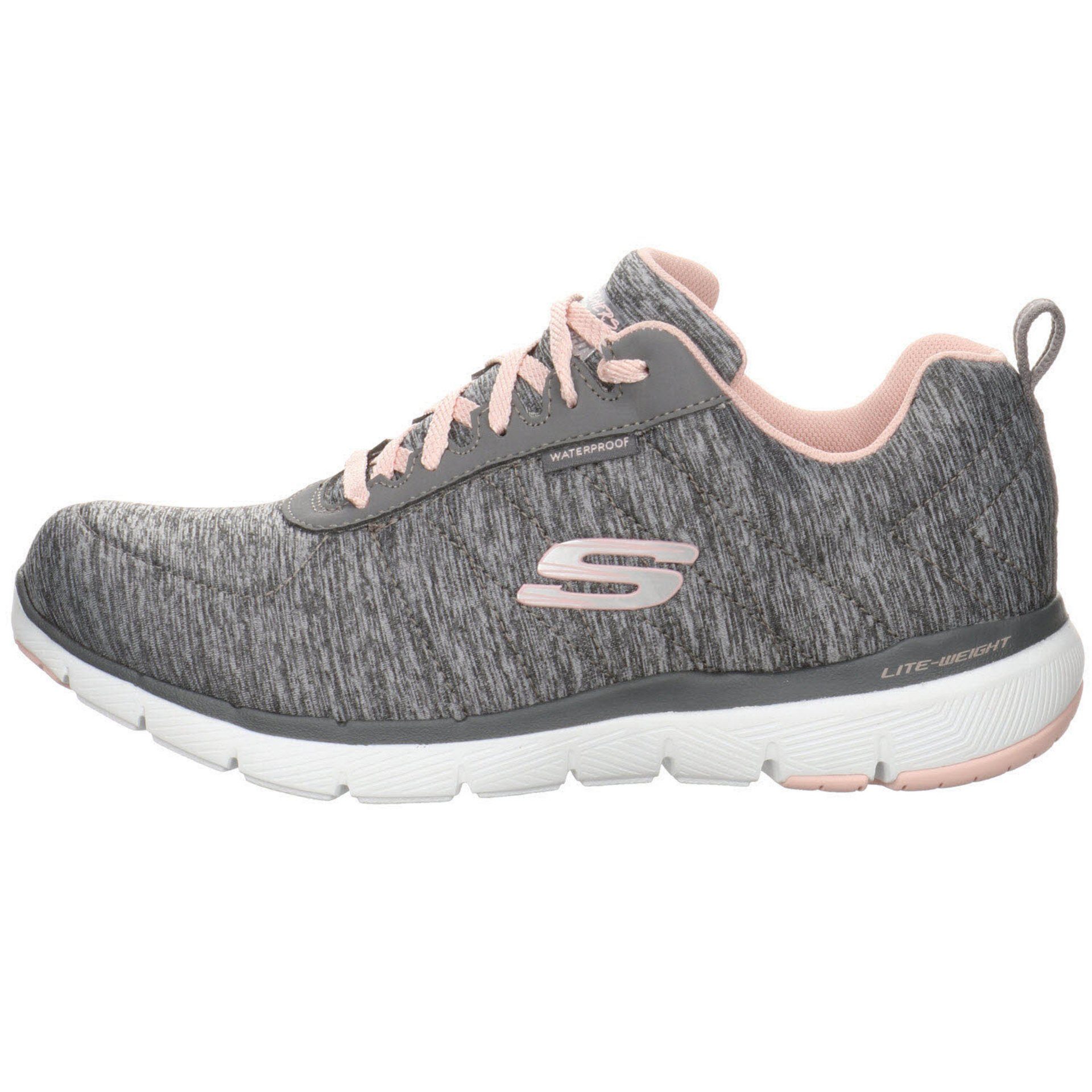 Schnürschuh Pink lt Sneaker Skechers (20202382) Flex Appeal Damen Textil Sneaker 3.0 Schuhe Grey