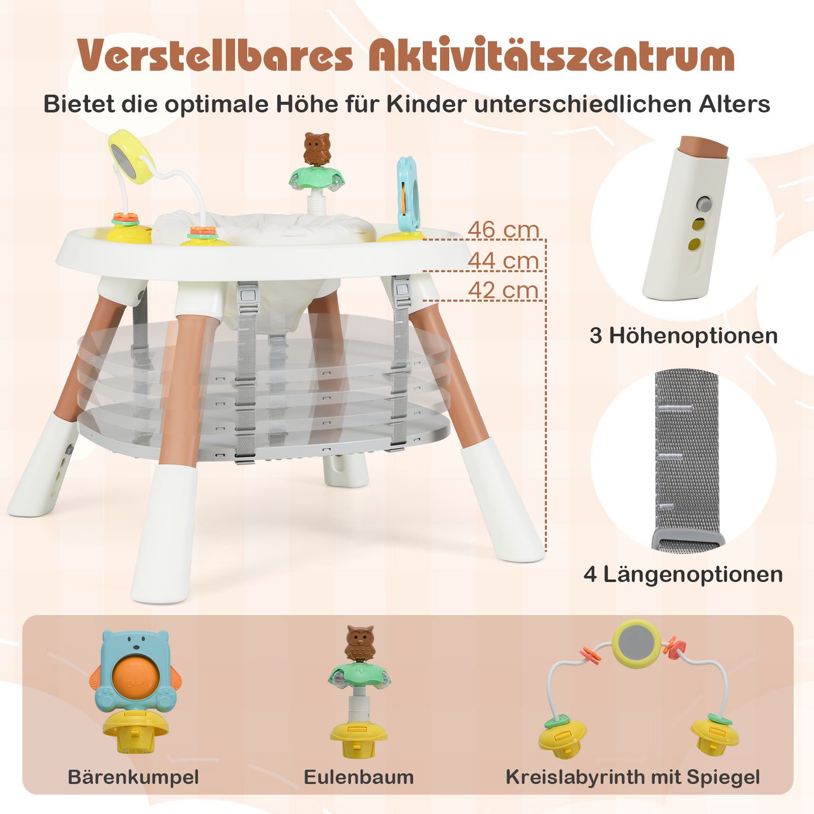COSTWAY Hochstuhl 16 in 1 Kinderhochstuhl (1 St), Babystuhl für Kinder ab 6 Monate – Bild 5 von 5