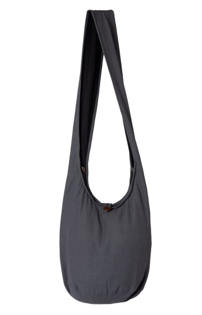 PANASIAM Freizeittasche Schulterbeutel einfarbig Schultertasche aus 100% Baumwolle in 2 Größen, Umhängetasche auch als Wickeltasche Handtasche oder Strandtasche