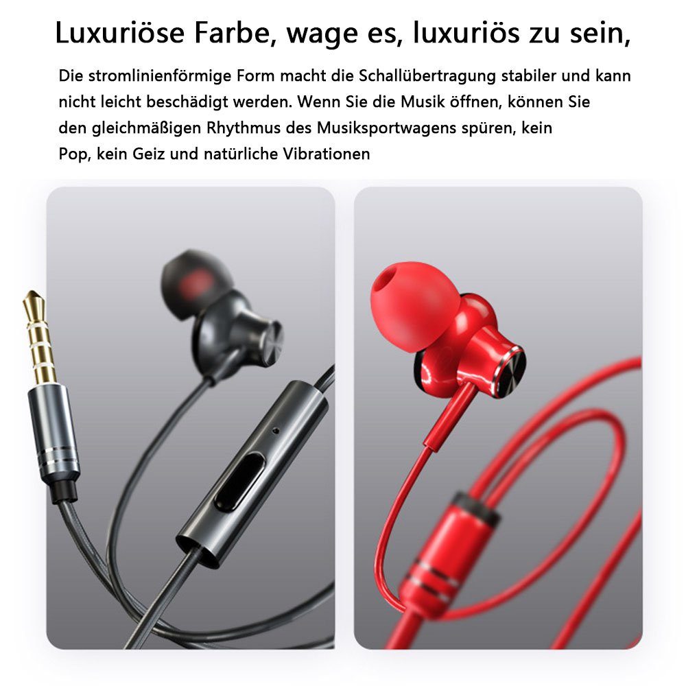 In Ear Typ C Kopfhörer mit Mikrofon und Lautstärkeregelung Kompatibel mit Google Pixel Samsung Oneplus Huawei Sony MacBook SoundFlow Schwarz PALOVUE USB C Kopfhörer 