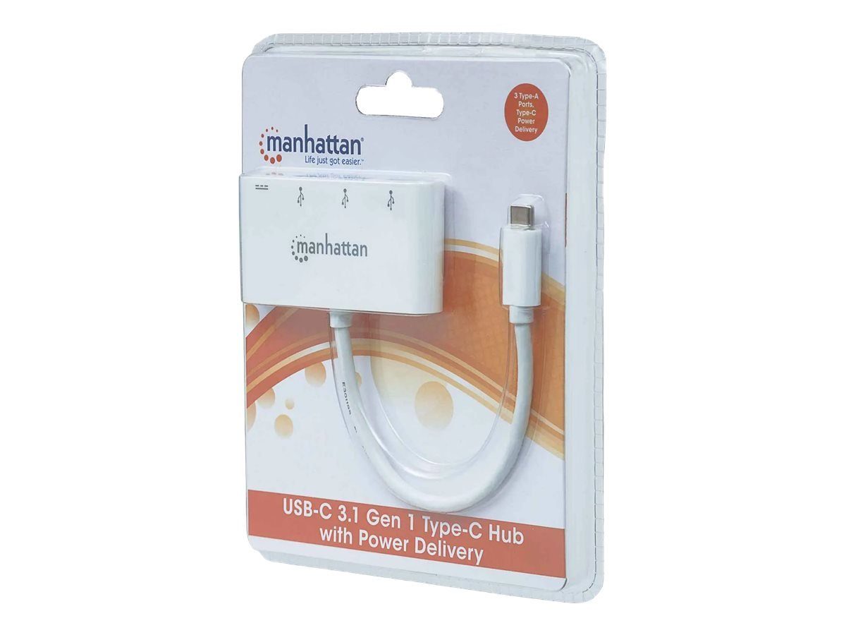 IC Delivery, Netzwerk-Switch MANHATTAN 1 Type-C USB Gen Hub Type-C USB-C with Power M 3.1 INTRACOM