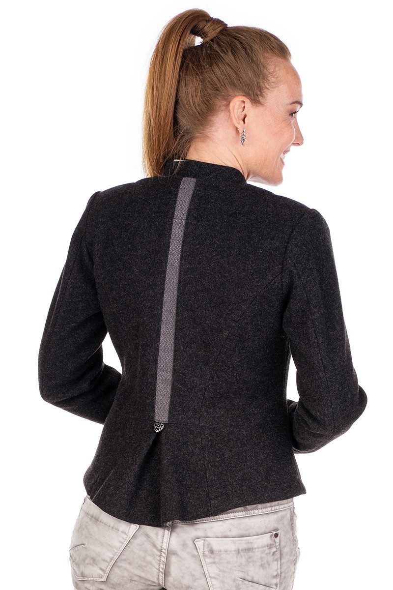 Spieth & Wensky Trachtenjanker Walkjacke Damen - GOSAU - dunkelgrau günstig online kaufen