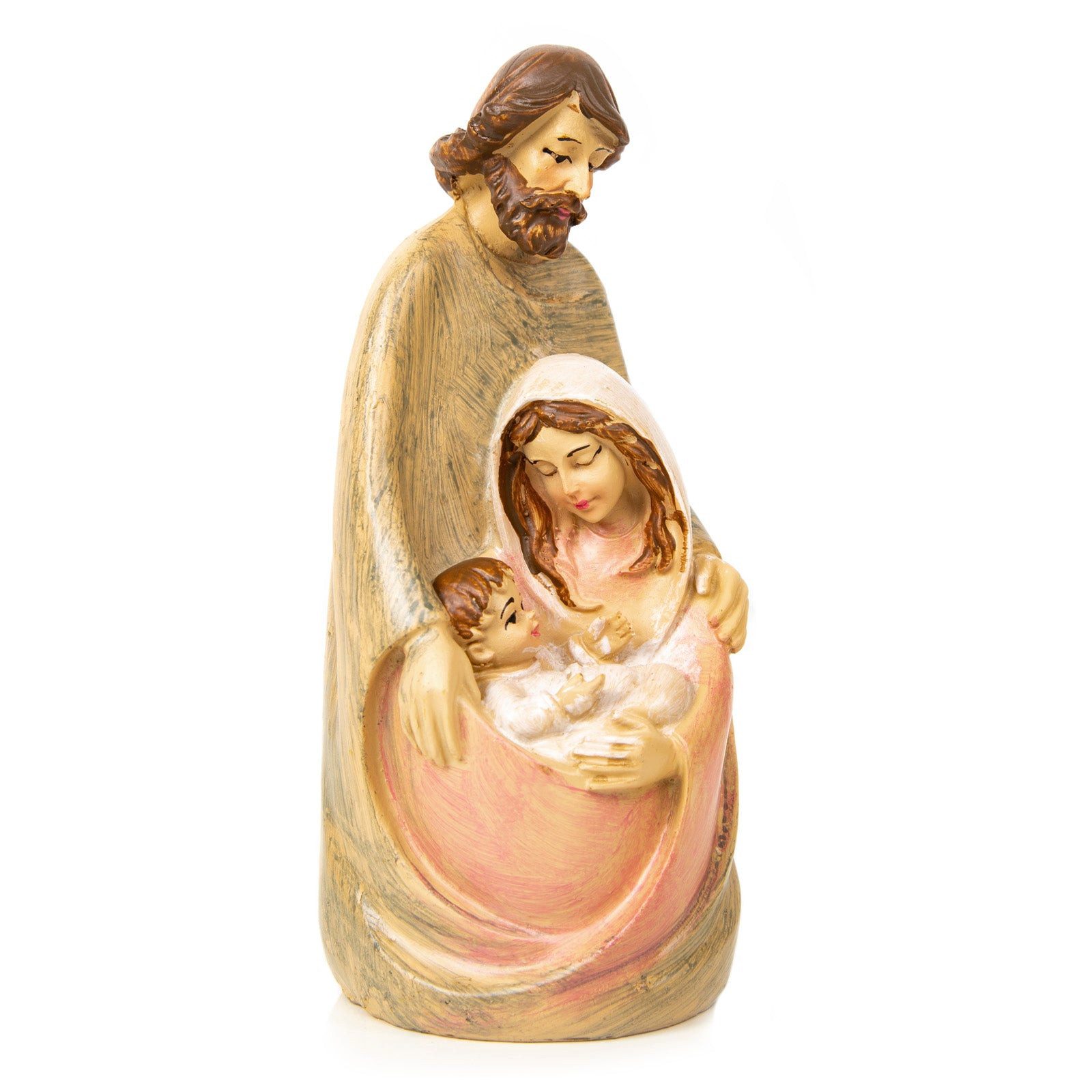 Logbuch-Verlag Dekofigur Moderne Krippenfigur Heilige Familie Maria Josef Jesus Dekofigur 17 cm