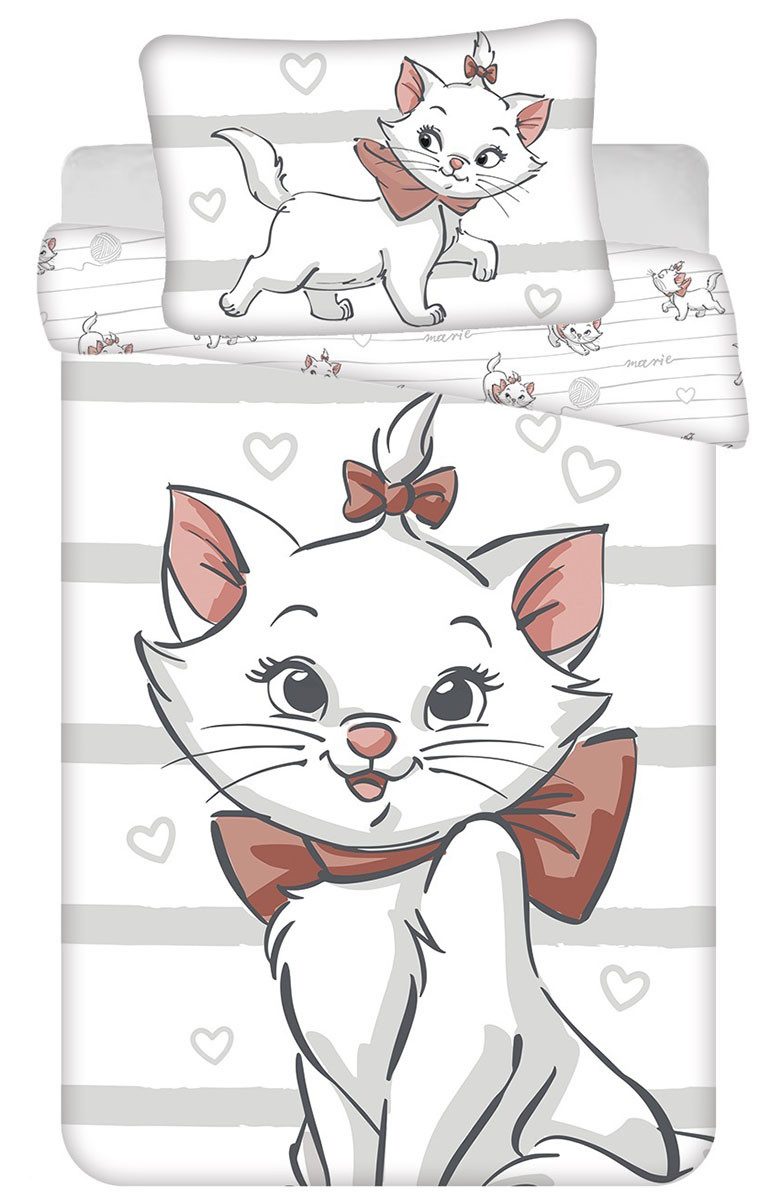 Disney Kinderbettwäsche Disney Marie Aristocats Babybettwäsche100x135 cm + günstig online kaufen