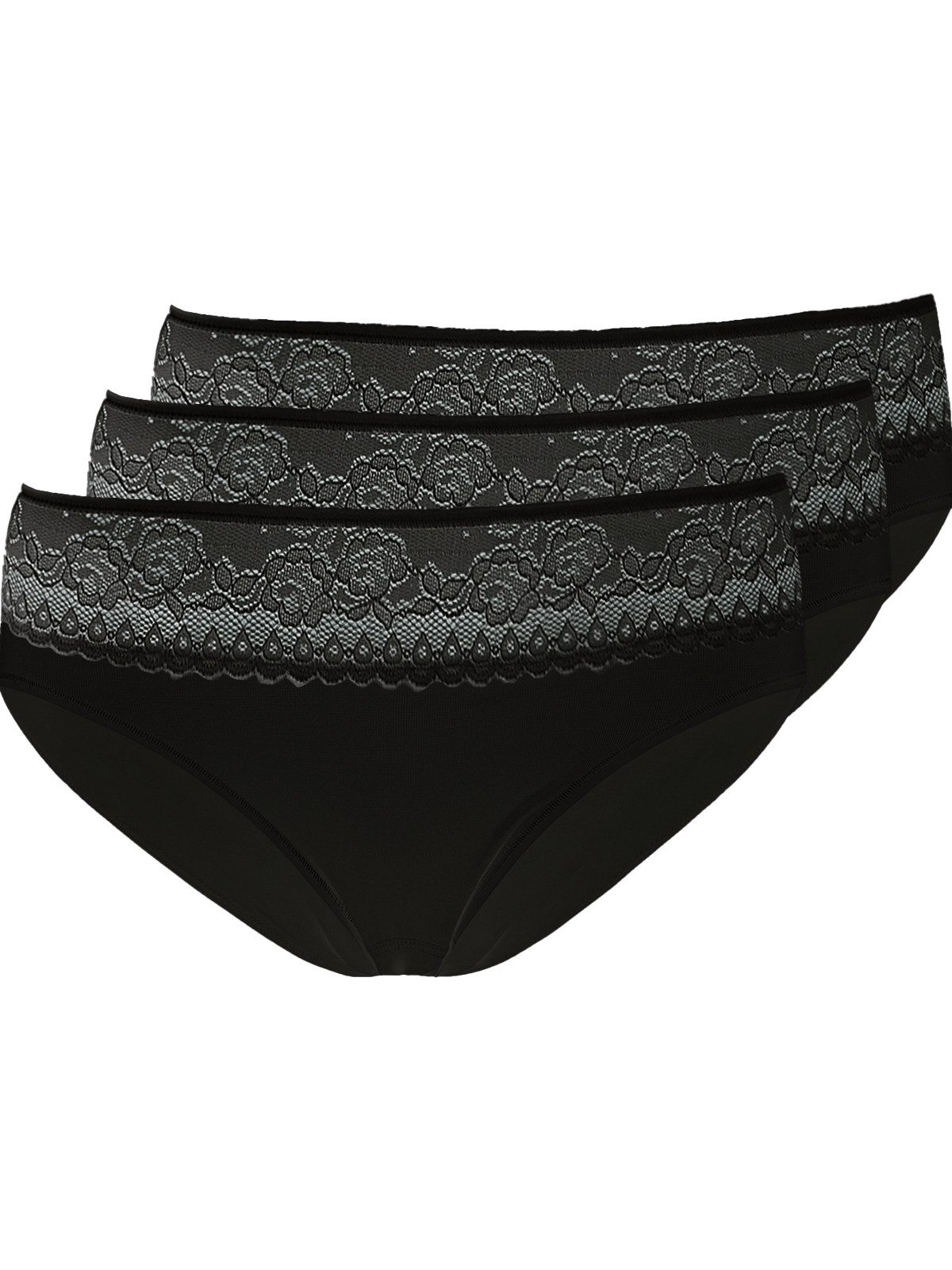 Hüftslip 3er Pack Damen Midislip Femme