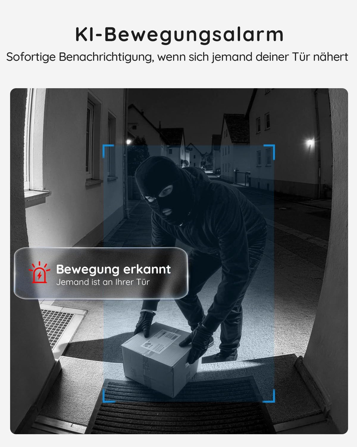 Boifun Smart Home Türklingel Videodoorbell Kamera WLAN-Version 5MP (Außenbereich, Außenbereich, 5 GHz WiFi, 1-tlg., Nachtsicht, PIR Bewegungserkennung, 2-Wege-A – Bild 5 von 5