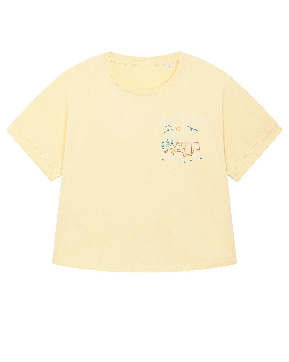 wat? Apparel Print-Shirt Outdoor adventure (1-tlg) Butter