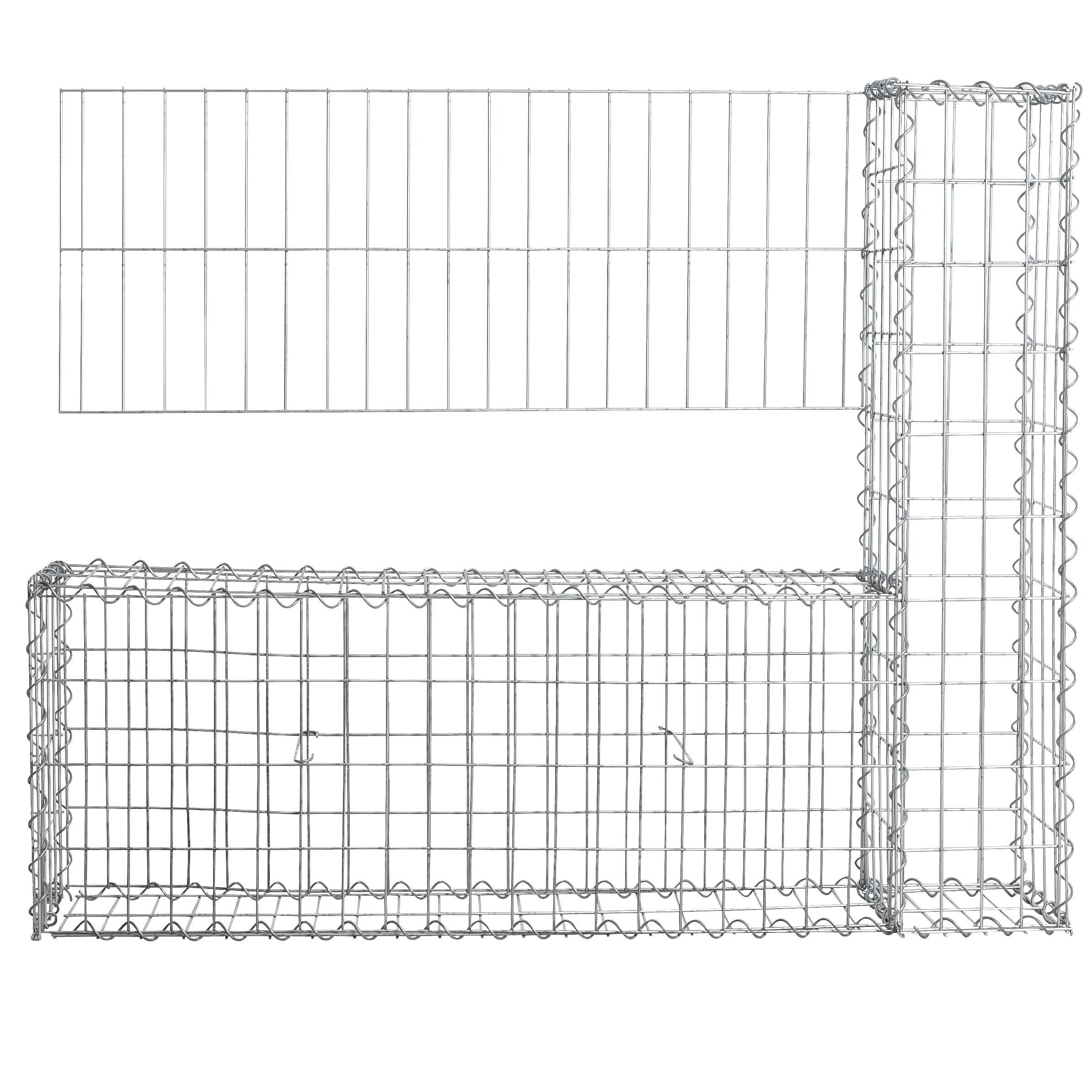 ESTEXO Gabionenzaun Gabionen Mauer Gartenzaun 120x100 cm Gabione Steinkorb Rankgitter Dr