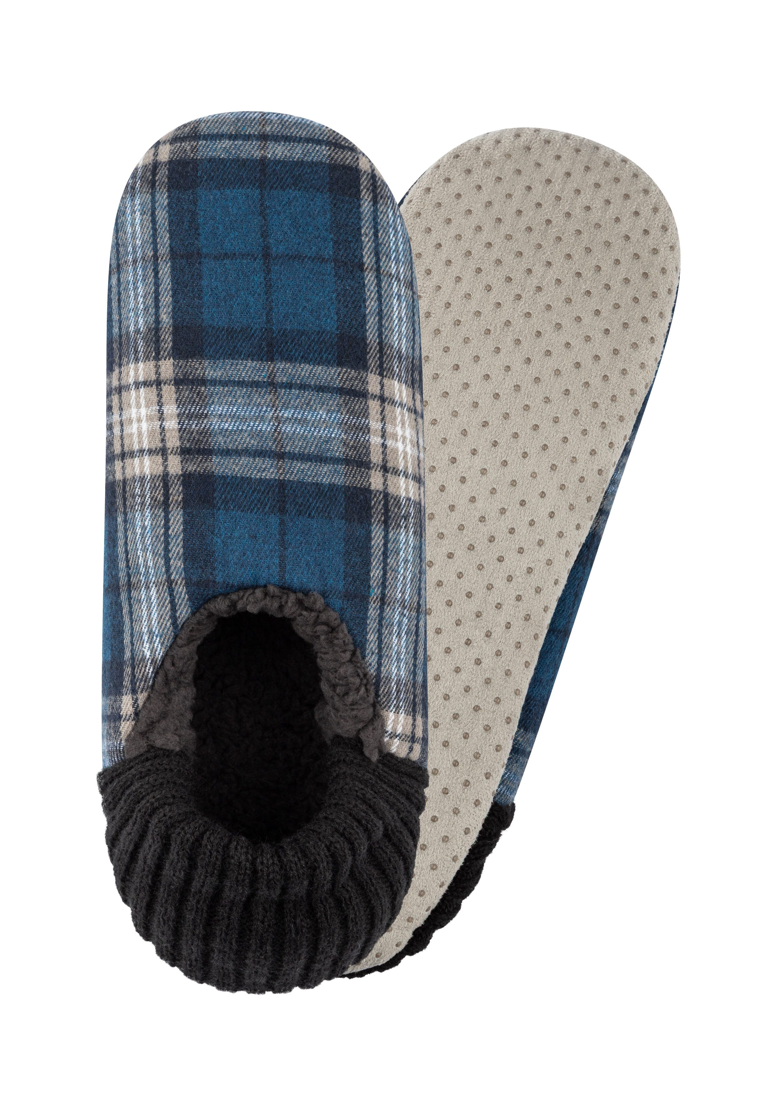 Camano Socken mit ABS-Sohlenaufdruck, kariert