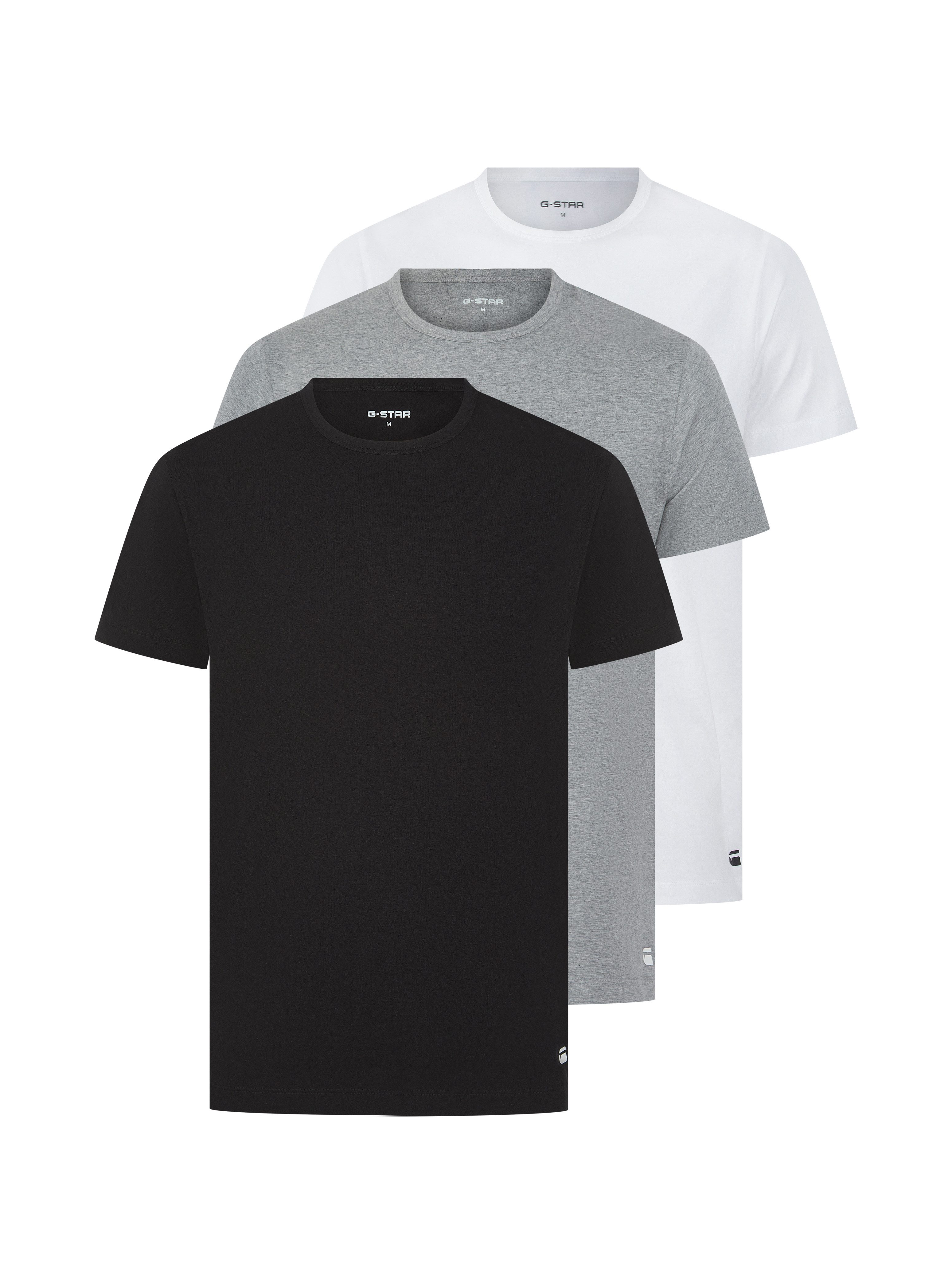 G-STAR T-Shirt COVE, T-SHIRTS 3 PACK CREW (Packung, 3-tlg) Regular Fit in Rundhalsform