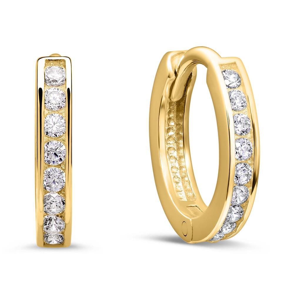 Paar Creolen Unique Creolen 333er Gold Zirkonia GE0293