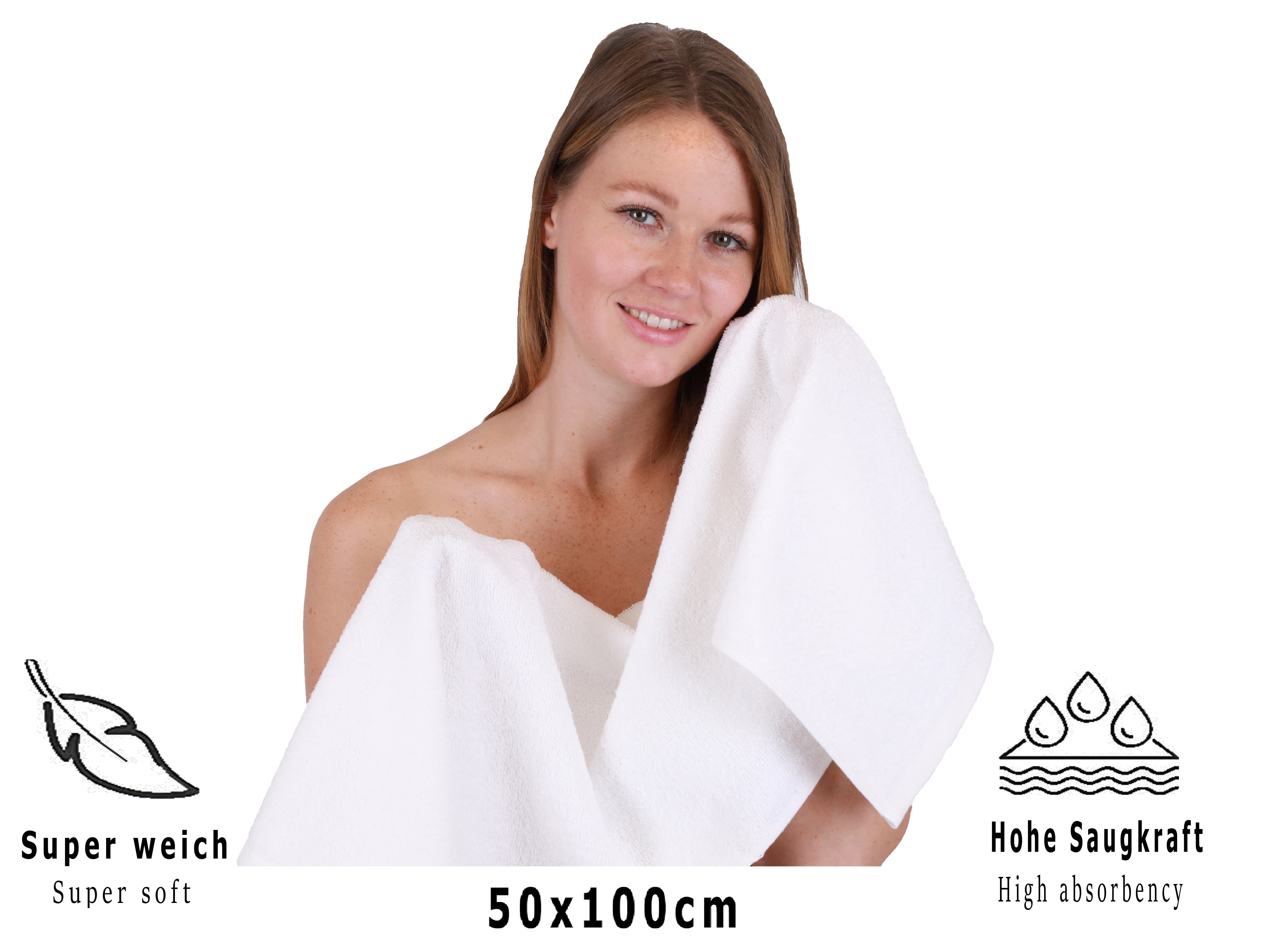 Pack cm, weiß Handtuch-Set 100% Baumowlle Handtücher Berlin 6er Betz 50x100