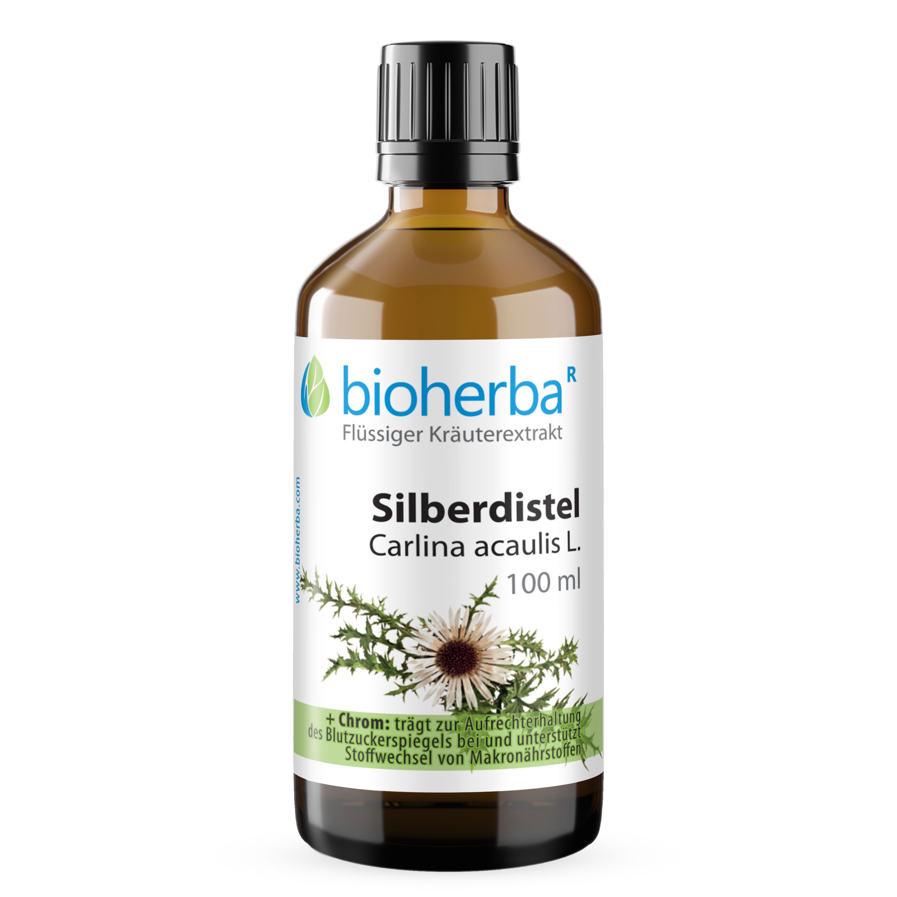 BIOHERBA R Bioherba Silberdistel Carlina acaulis L. Tropfen Tinktur Glasflasche, 1 er