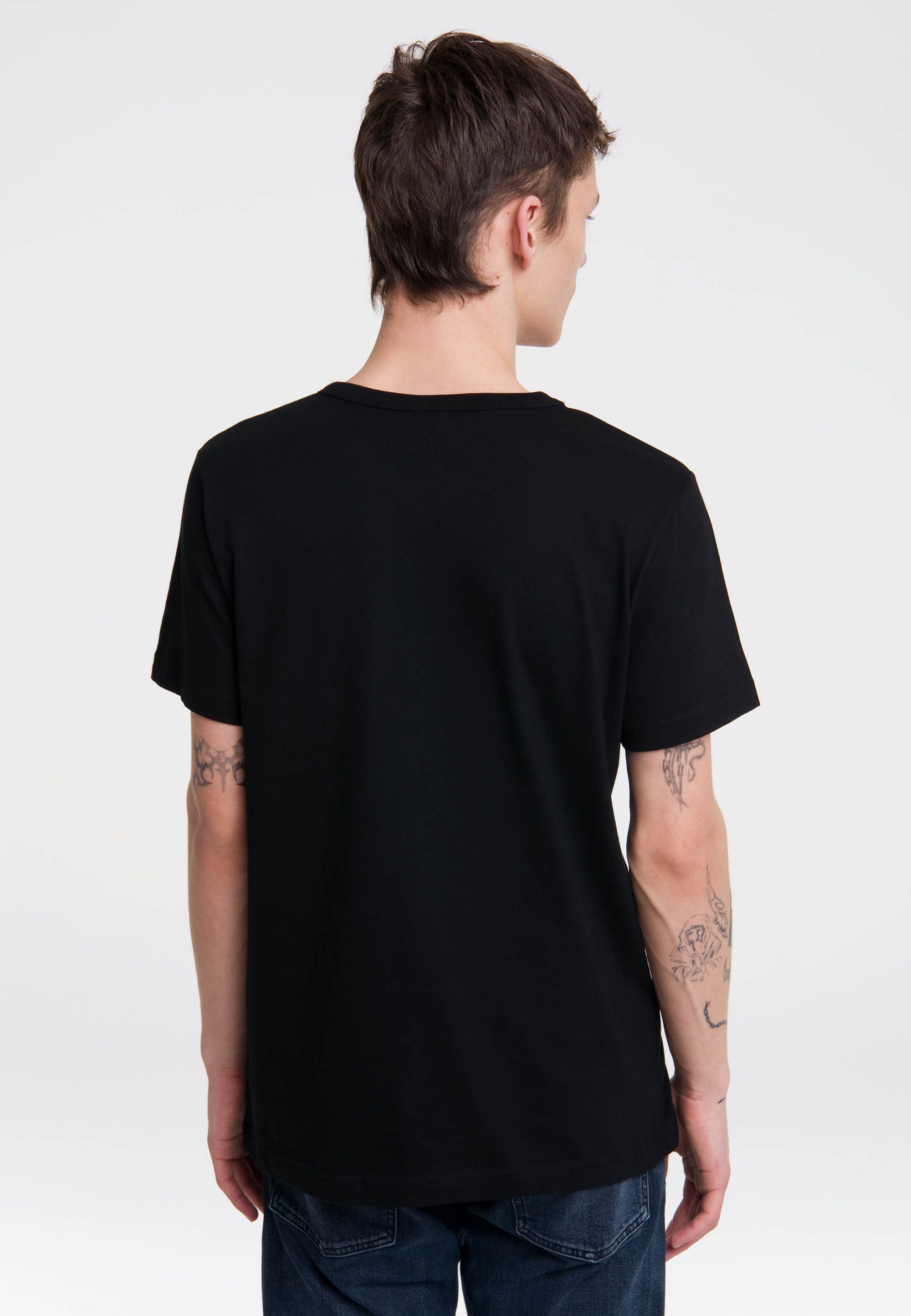 LOGOSHIRT T-Shirt Punisher Marvel mit lässigem Siebdruck