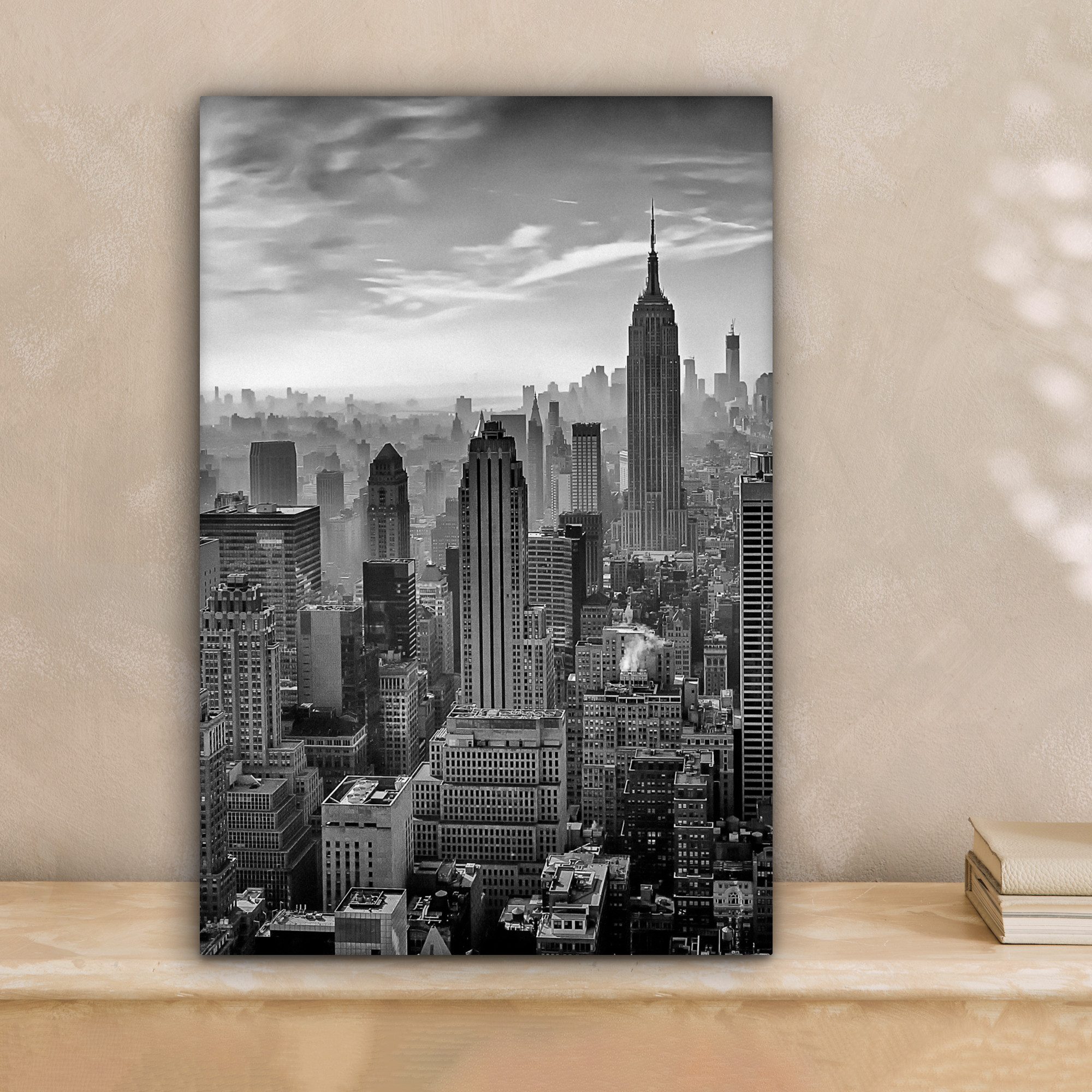 OneMillionCanvasses® Leinwandbild Architektur - Schwarz und weiß - Stadt - günstig online kaufen