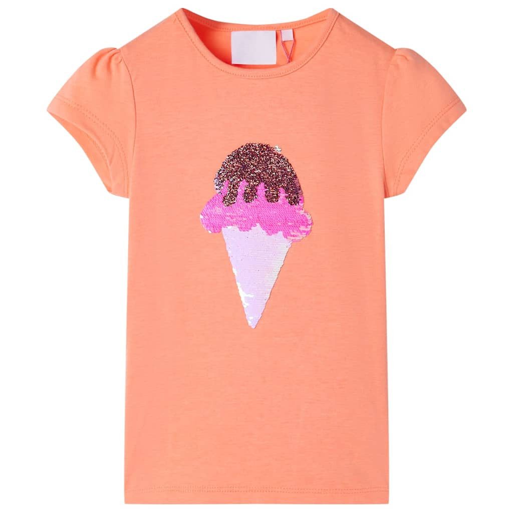 T-Shirt Kinder-T-Shirt Neonorange 116