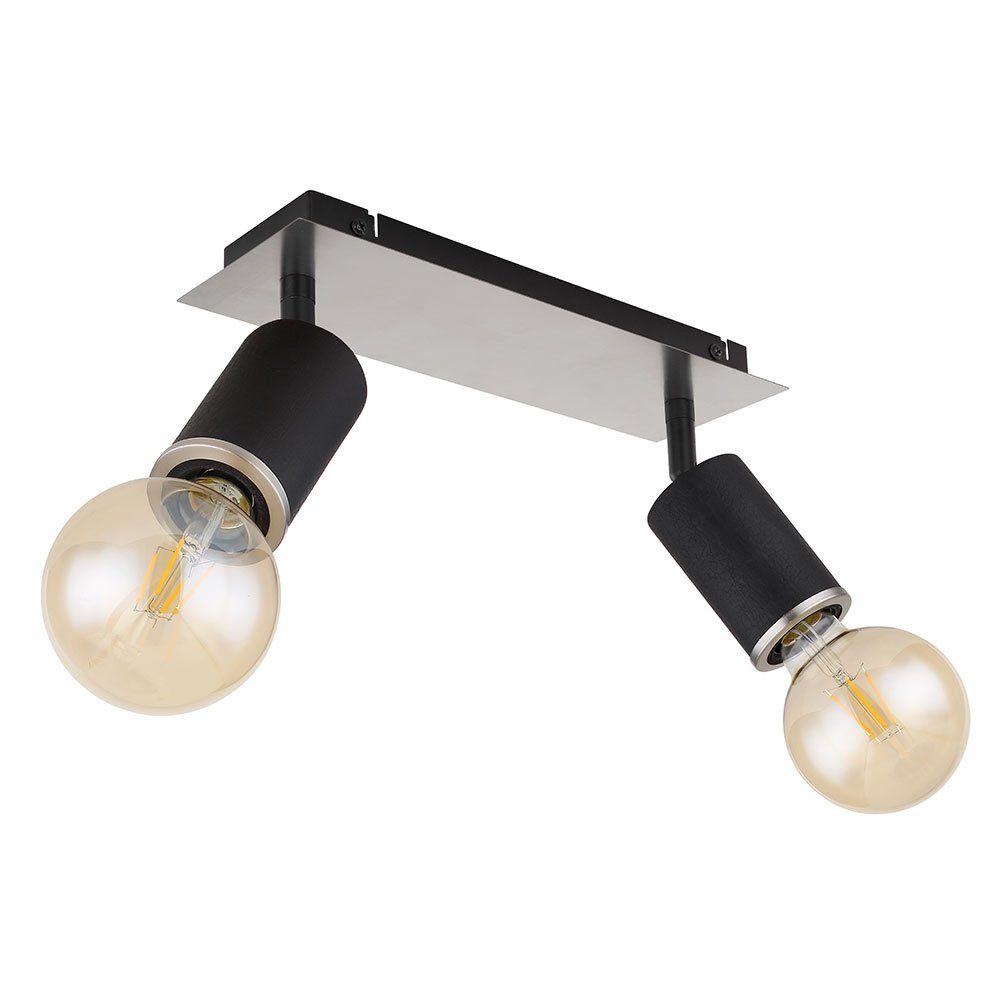 GLOBO LIGHTING LED Deckenspot, Leuchtmittel nicht inklusive, Deckenleuchte Strahler beweglich Wohnzimmerleuchte Wandlampe schwarz