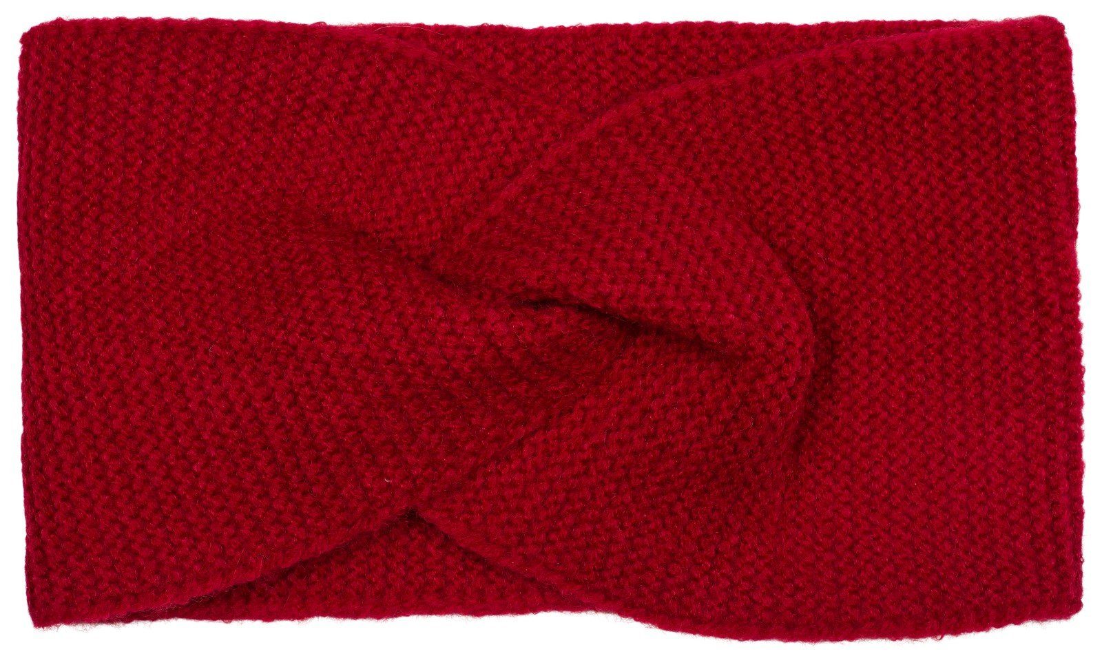 styleBREAKER Stirnband (1-St) Feinstrick Stirnband Twist Bordeaux-Rot Knoten