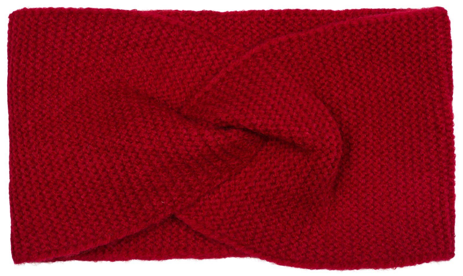 styleBREAKER Stirnband (1-St) Feinstrick Stirnband Knoten Bordeaux-Rot Twist