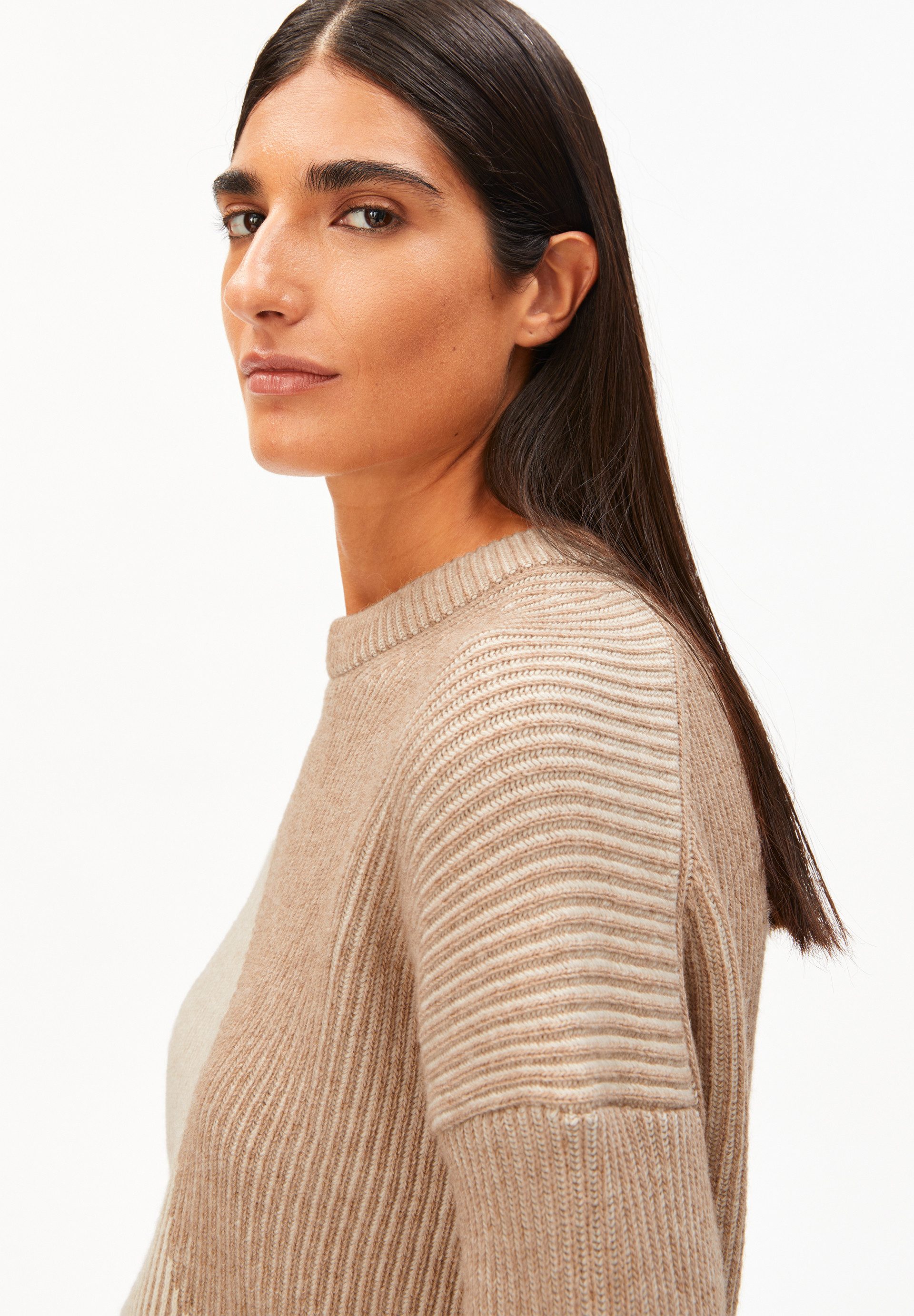 Armedangels Strickpullover MAYRAA VANISE Pullover aus Bio-Woll Mix Loose Fit