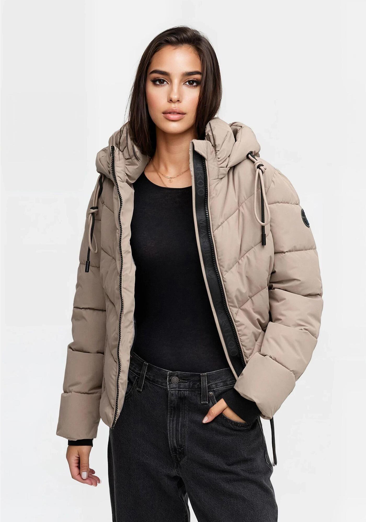 Marikoo Winterjacke Sahnemausii mit abnehmbarer Kapuze und hohem Kragen günstig online kaufen