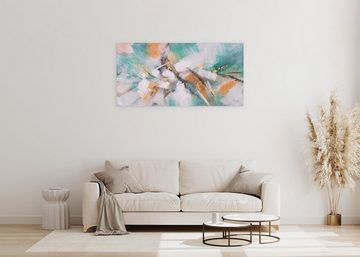 KUNSTLOFT Gemälde Mosaik der Natur 120x60 cm, Leinwandbild 100% HANDGEMALT Wandbild Wohnzimmer