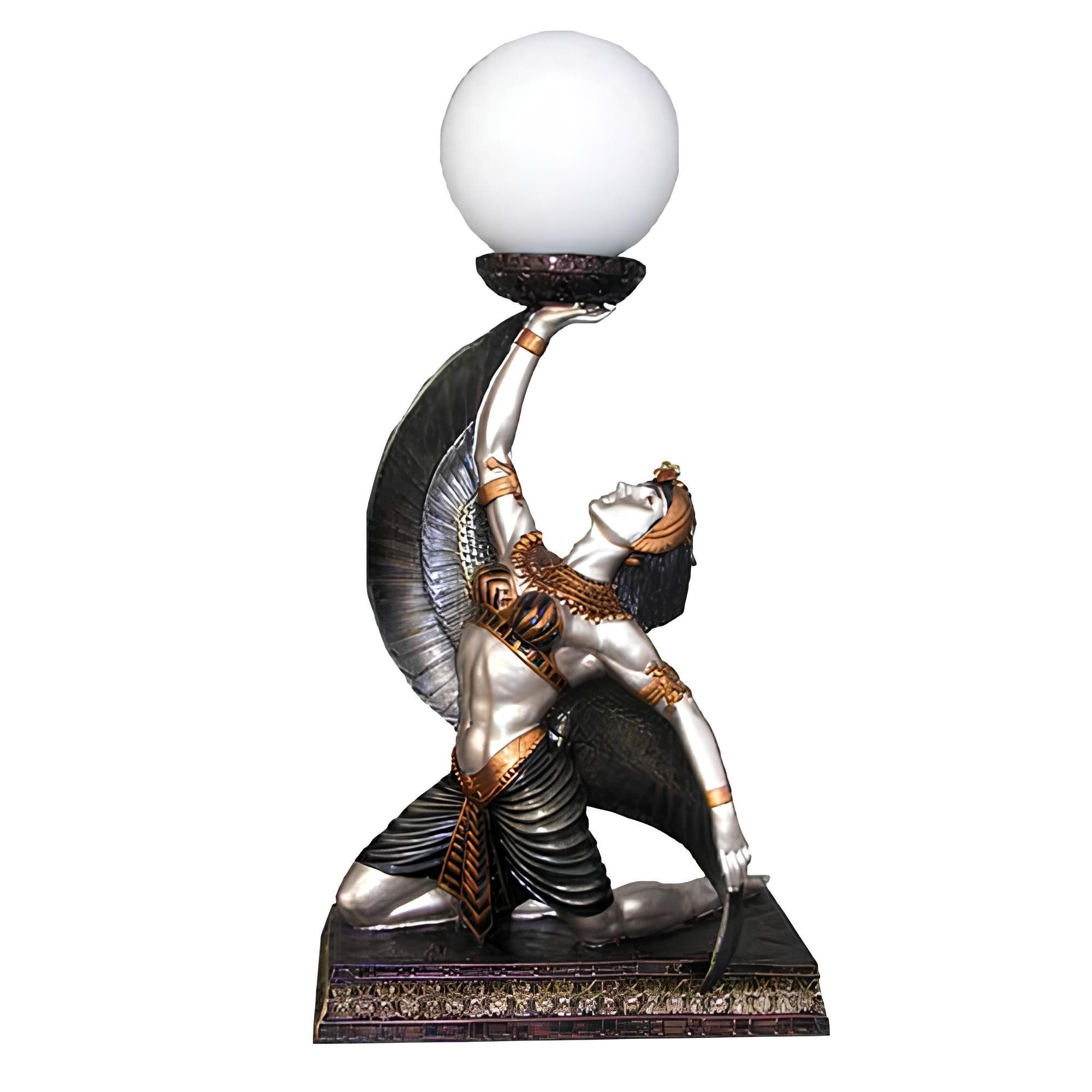 JVmoebel Stehlampe Ägyptische Figur Lampe Tisch Steh Lampen Statue Kleopatra 49cm Statuen, Made in Europa