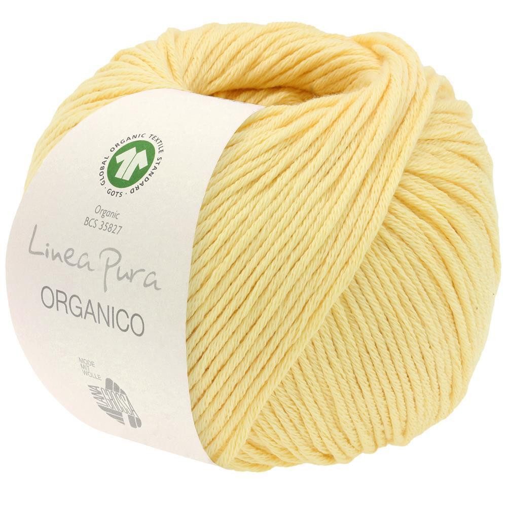 LANA GROSSA Lana Grossa - Organico GOTS 0152 gelb Häkelwolle, 90 m